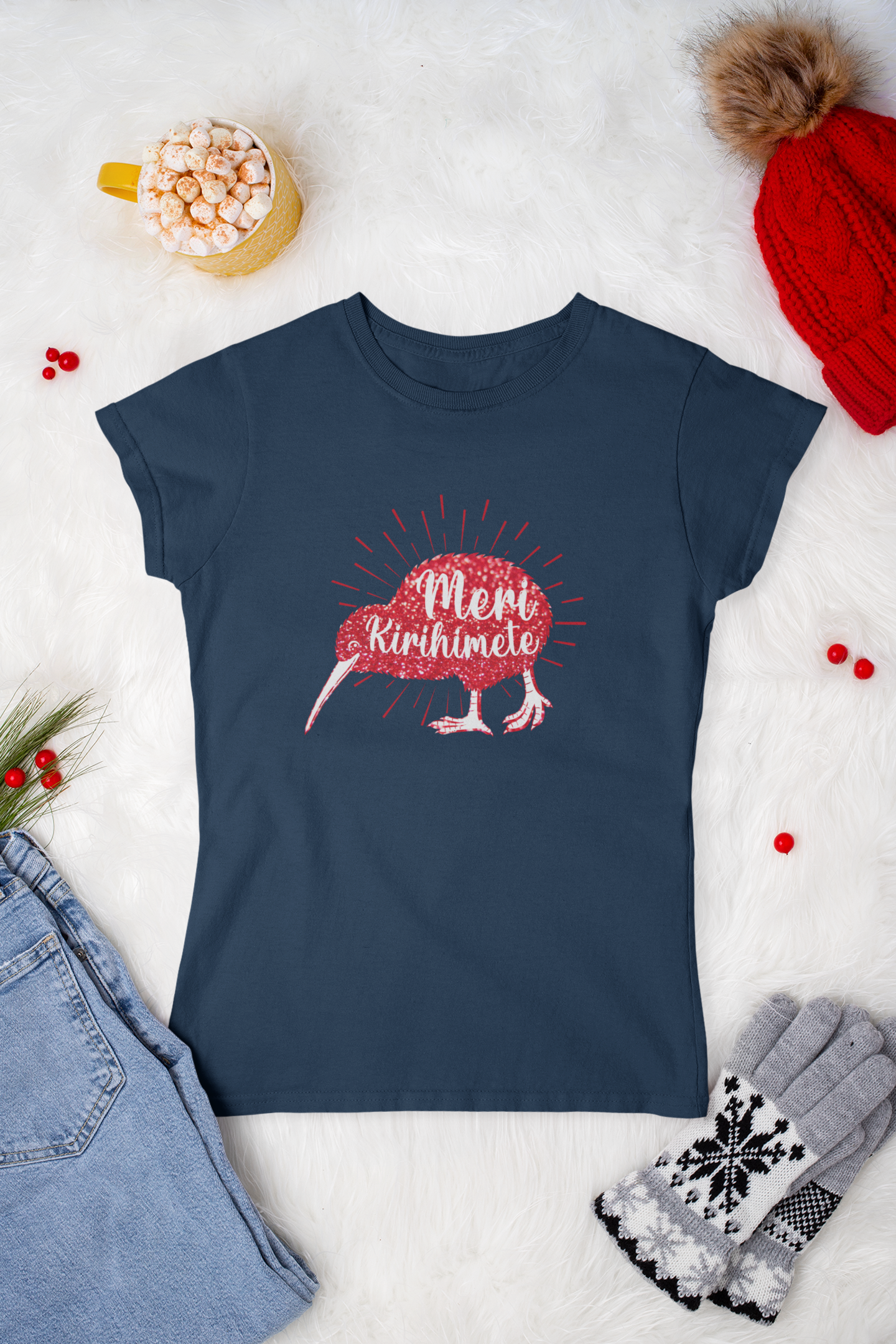 Meri Kirihimete Kiwi - Adult Tee