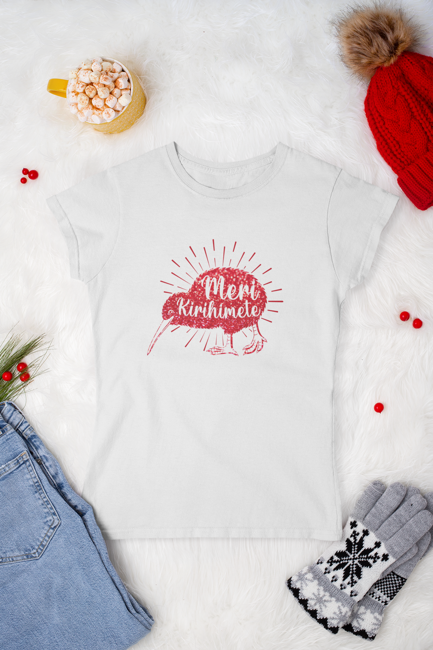 Meri Kirihimete Kiwi - Adult Tee