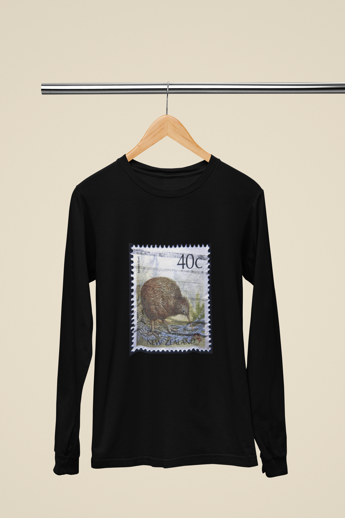 40c Kiwi Stamp - Long Sleeve Tee