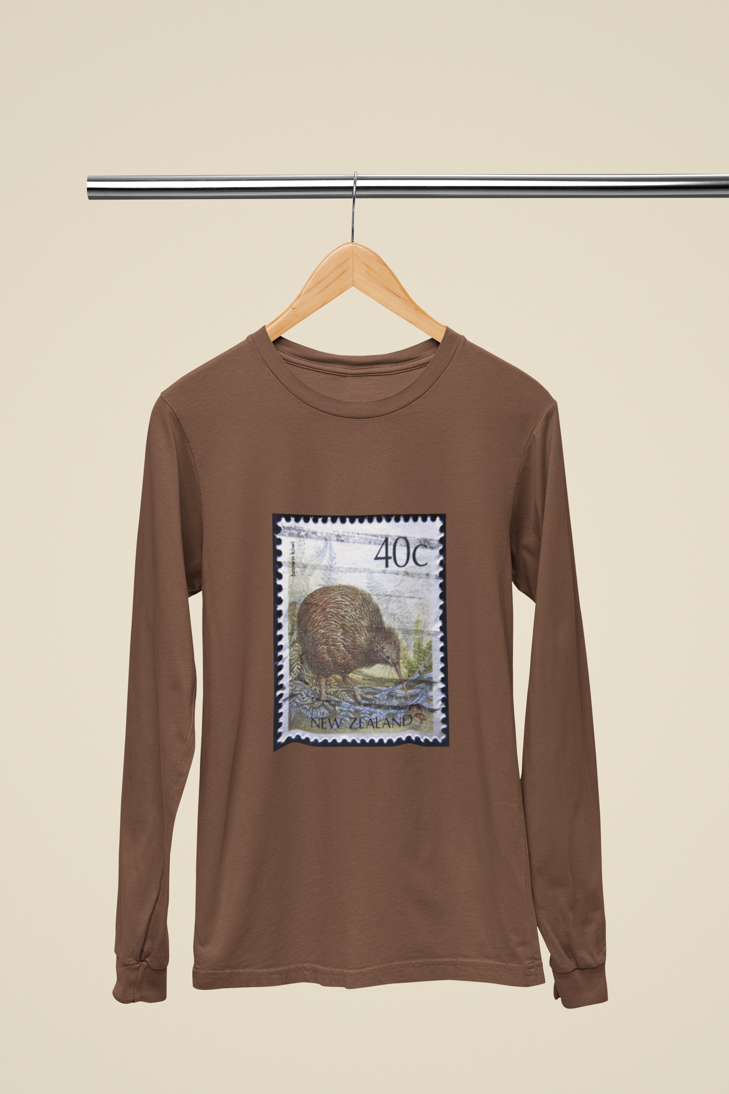 40c Kiwi Stamp - Long Sleeve Tee