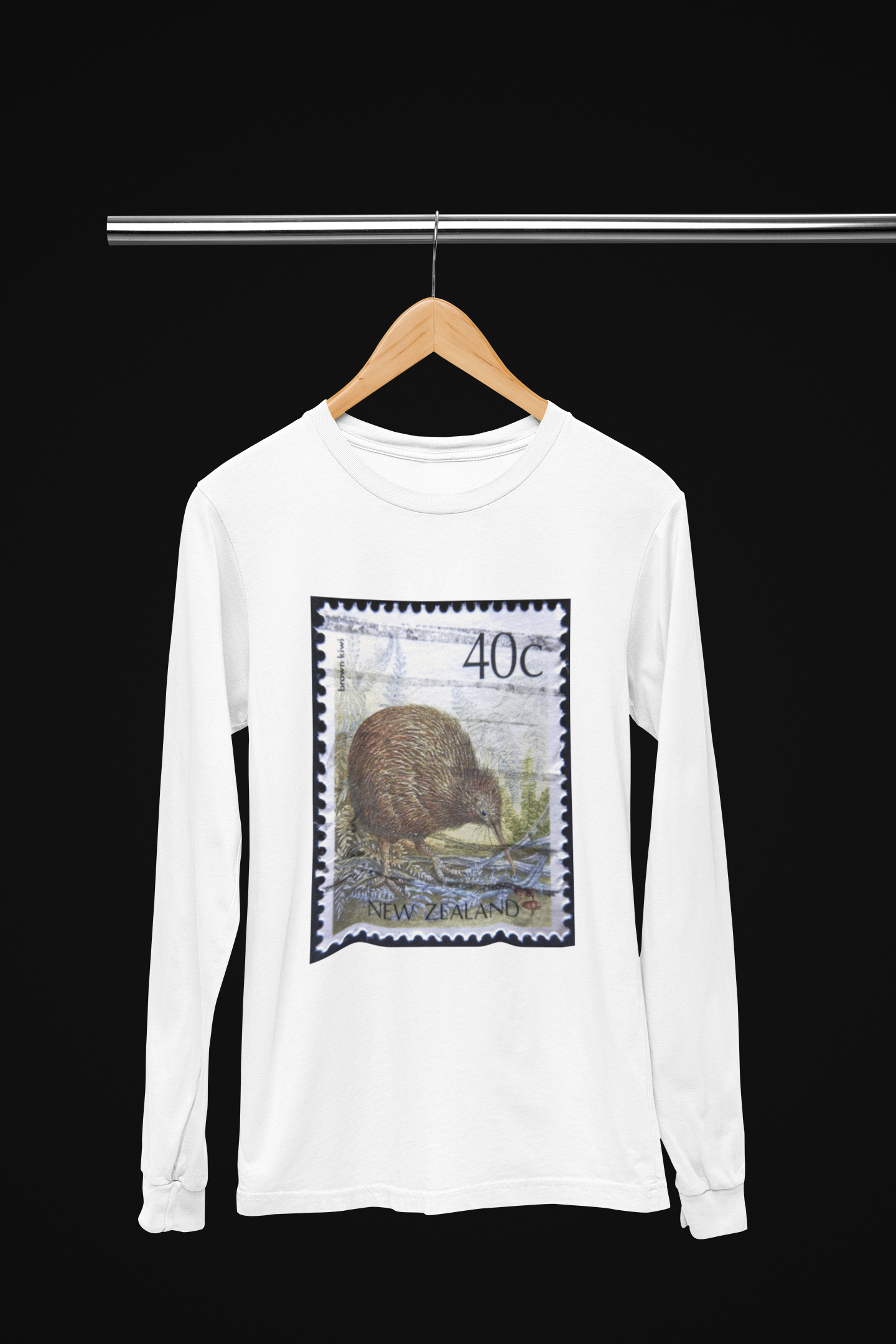 40c Kiwi Stamp - Long Sleeve Tee
