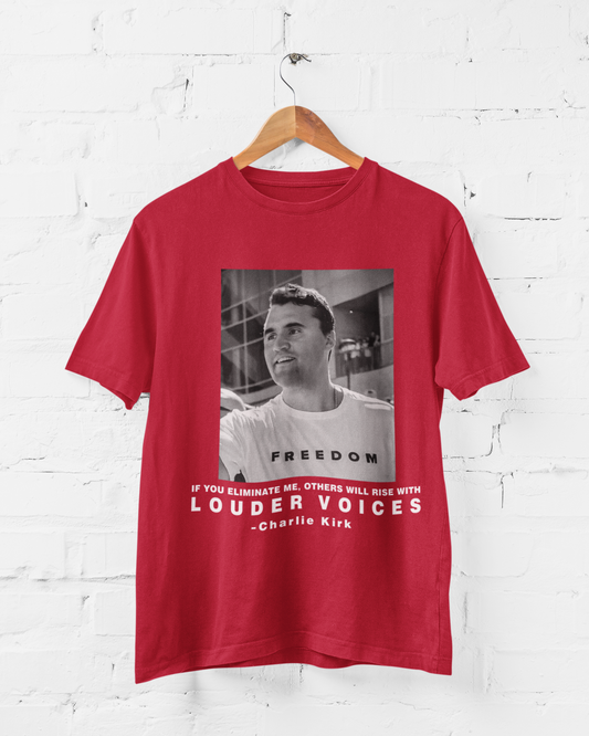 CHARLIE KIRK - LOUDER VOICES - ADULT TEE