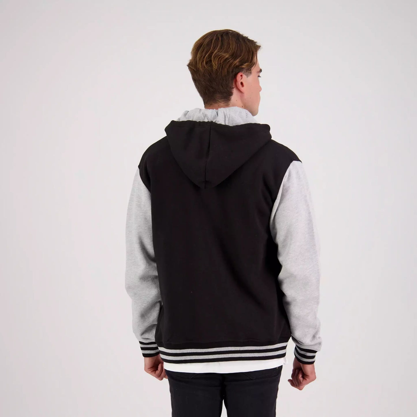 HOODED LETTERMAN JACKET