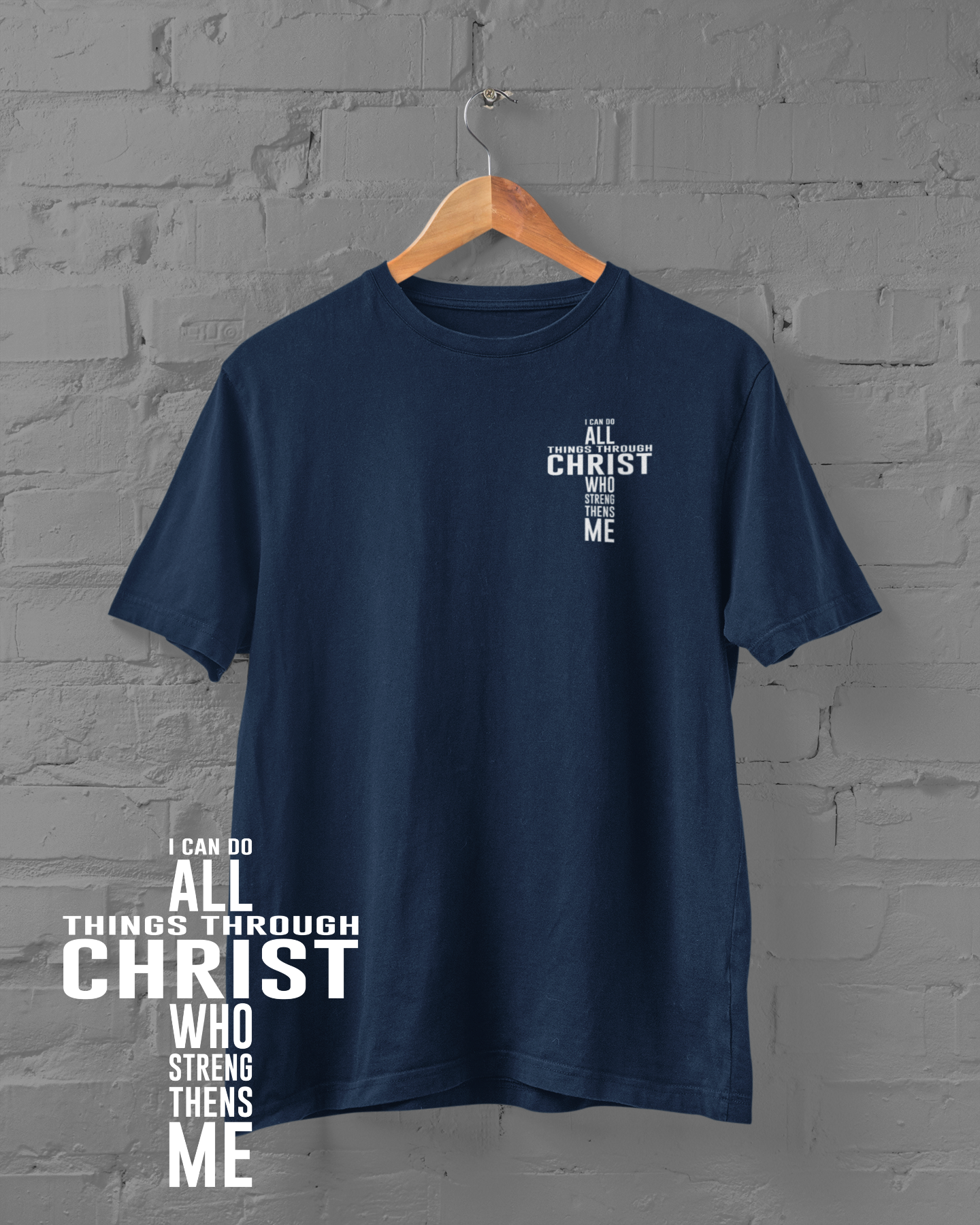 Everything Through Christ - Badge - Adult Tee