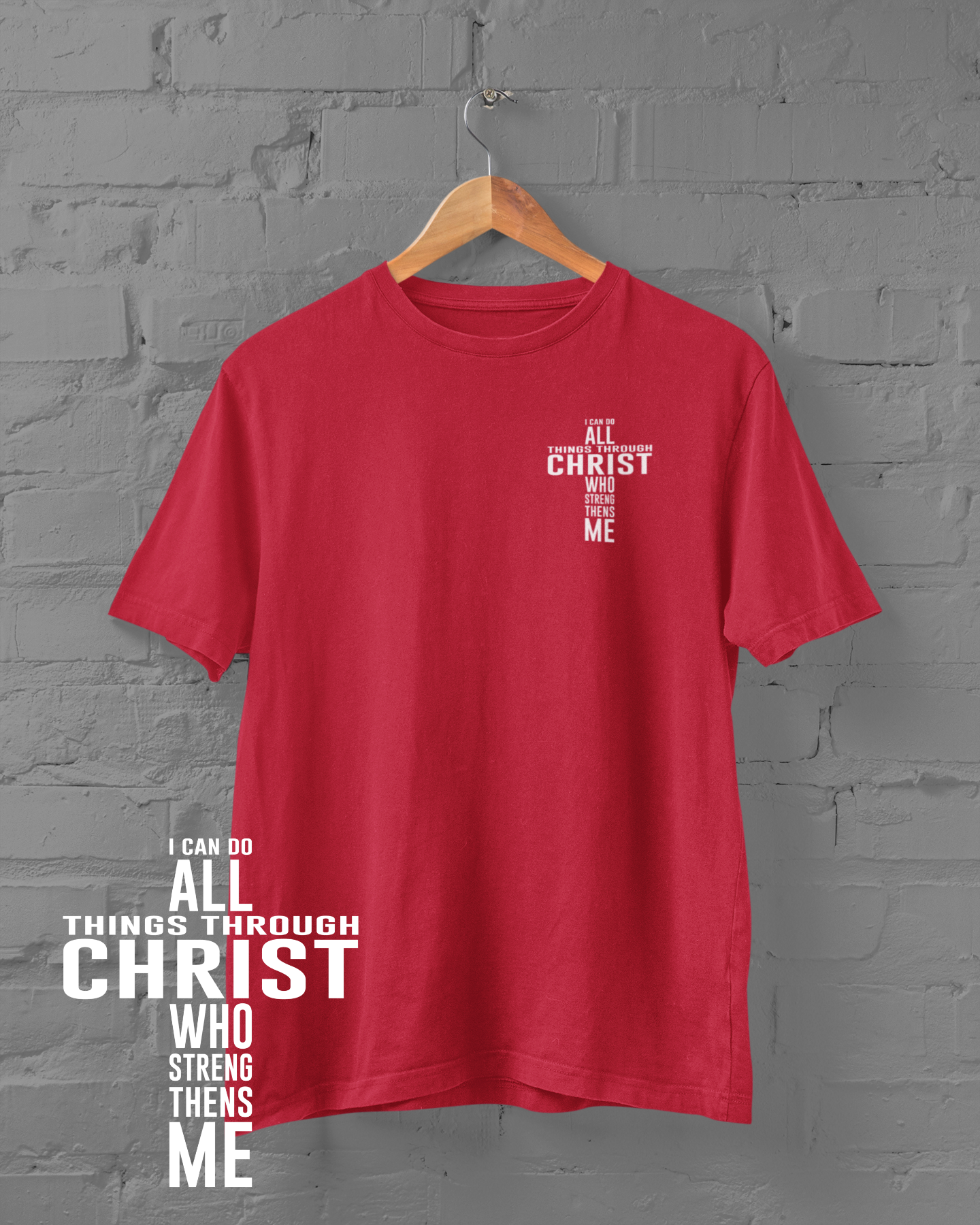 Everything Through Christ - Badge - Adult Tee