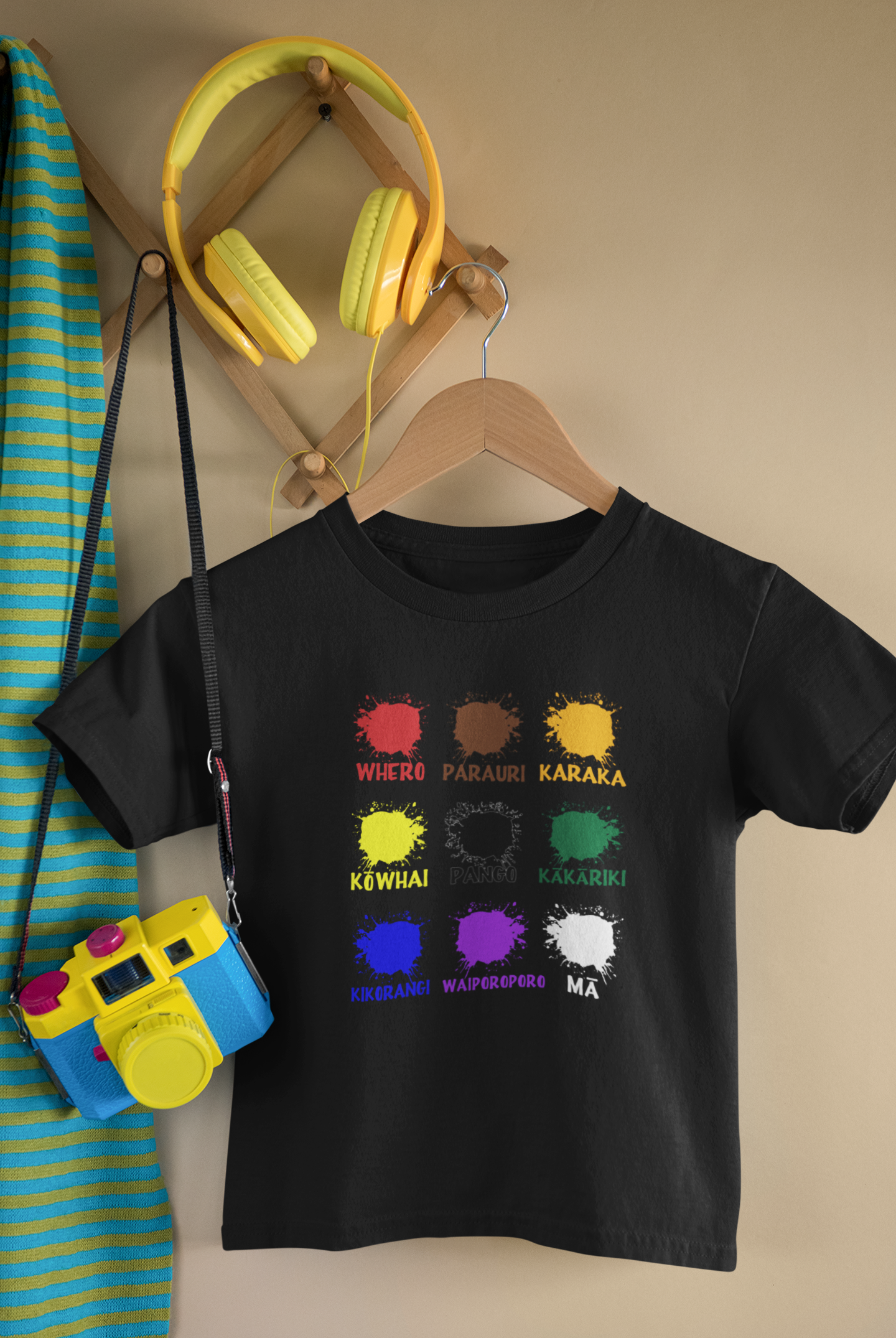 TE REO COLOURS PATCHED - CHILDRENS TEE