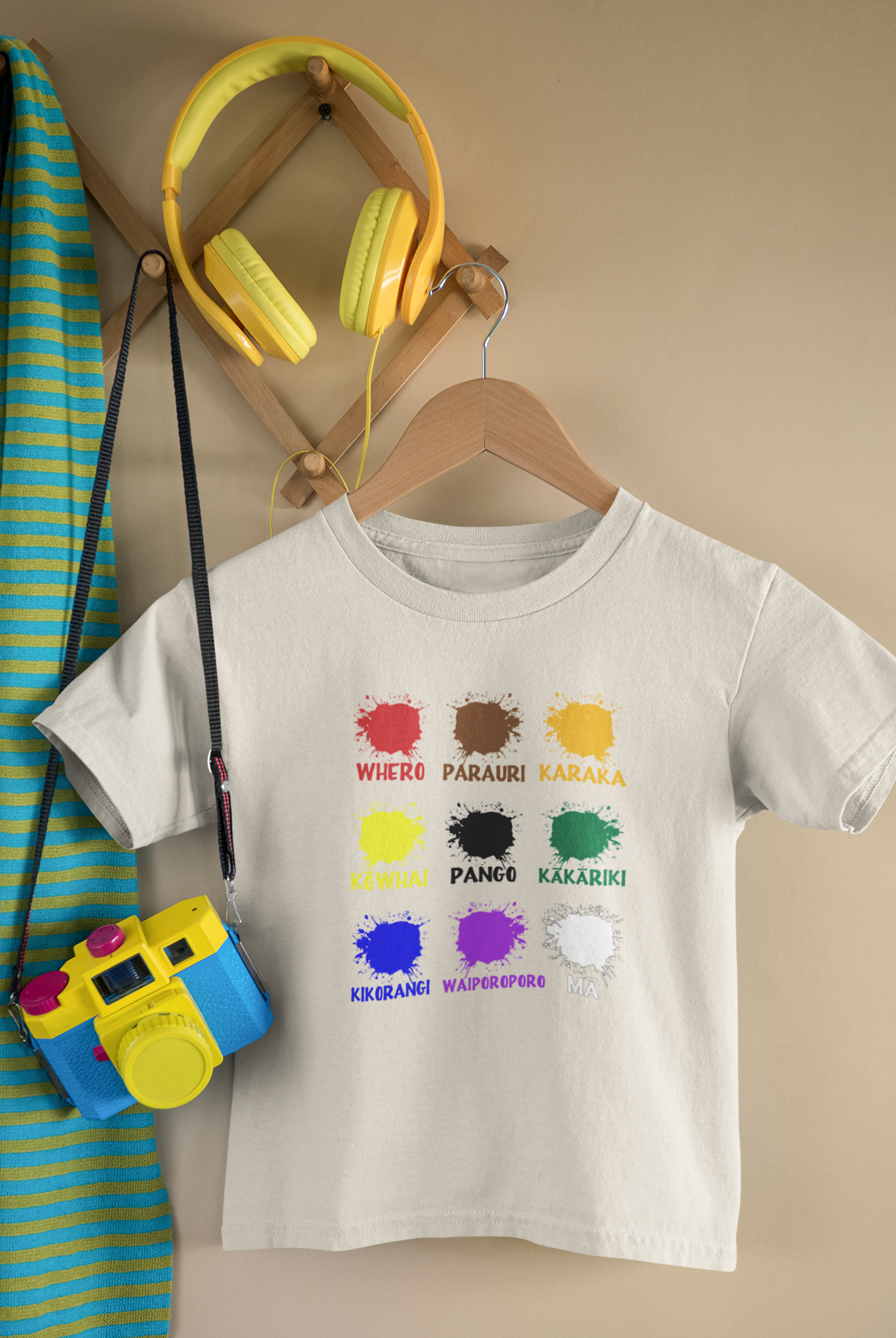 TE REO COLOURS PATCHED - CHILDRENS TEE