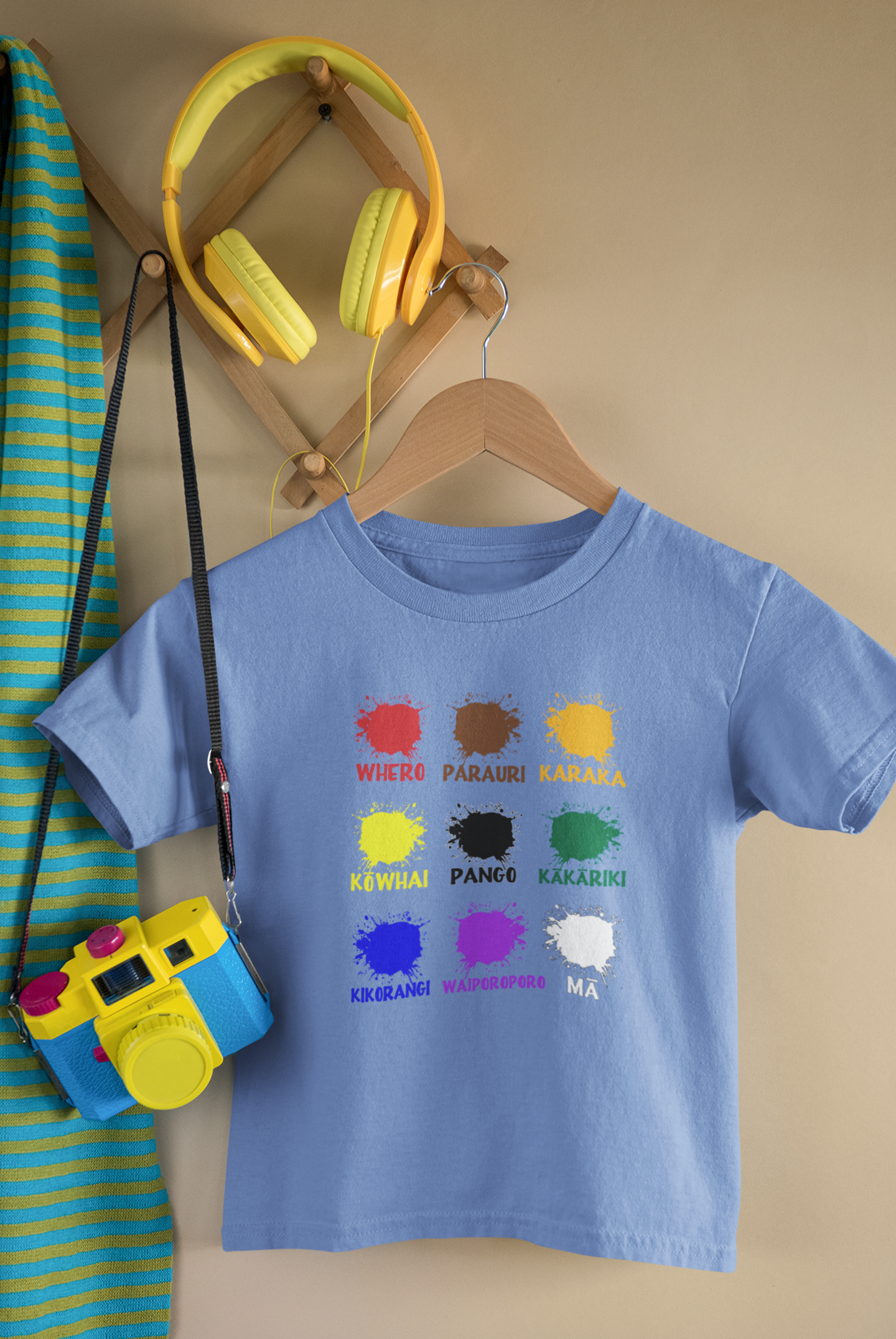 TE REO COLOURS PATCHED - CHILDRENS TEE