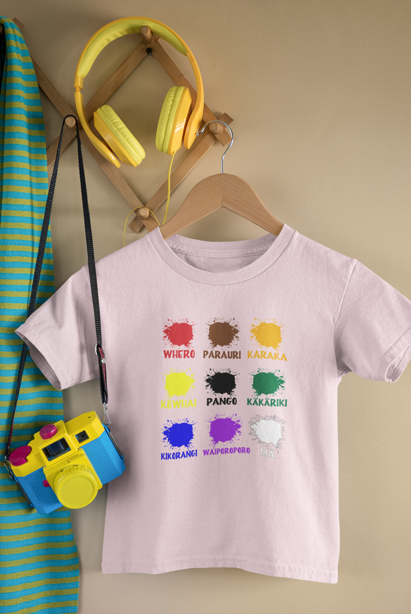 TE REO COLOURS PATCHED - CHILDRENS TEE