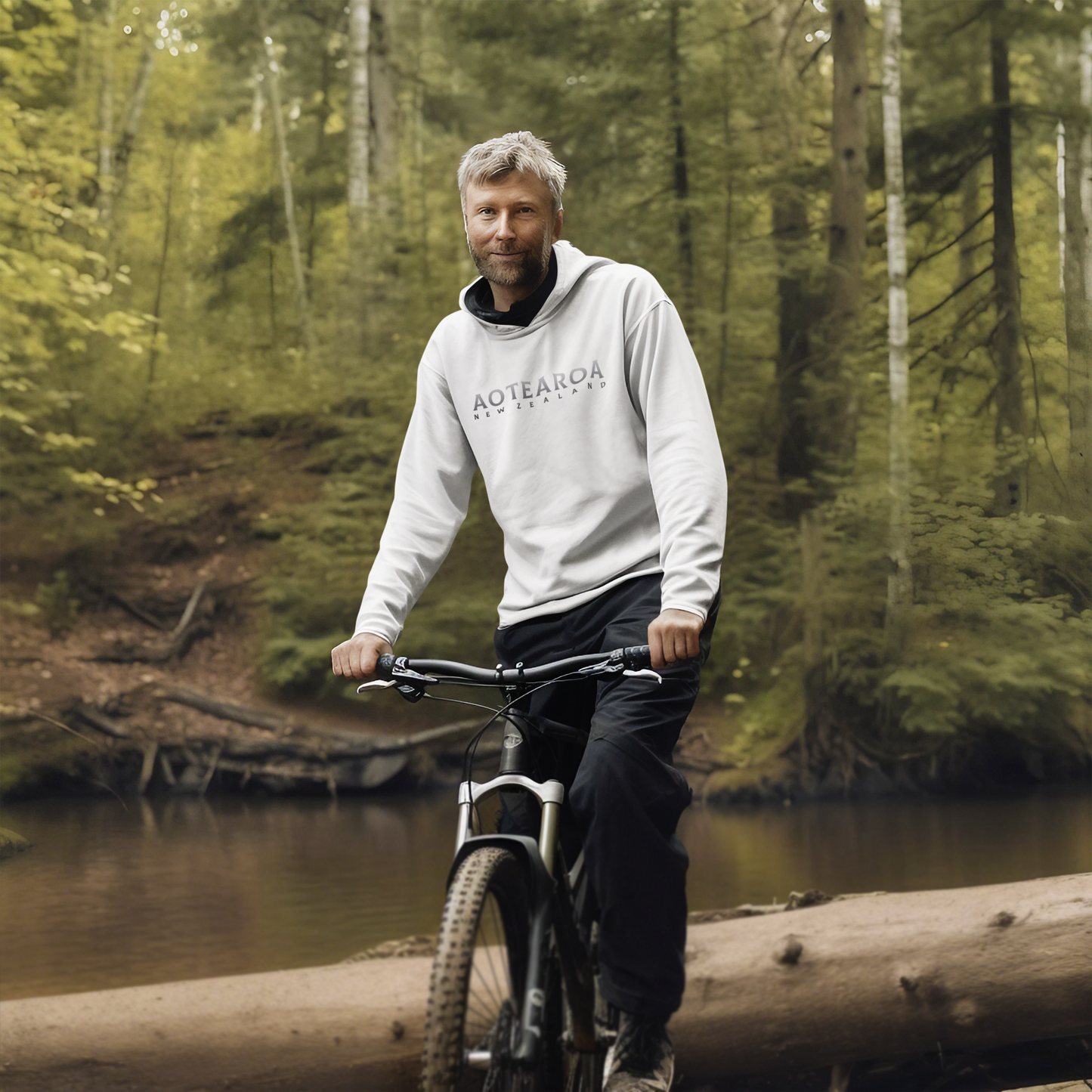 Aotearoa NZ (silver) - Adult Hoodie