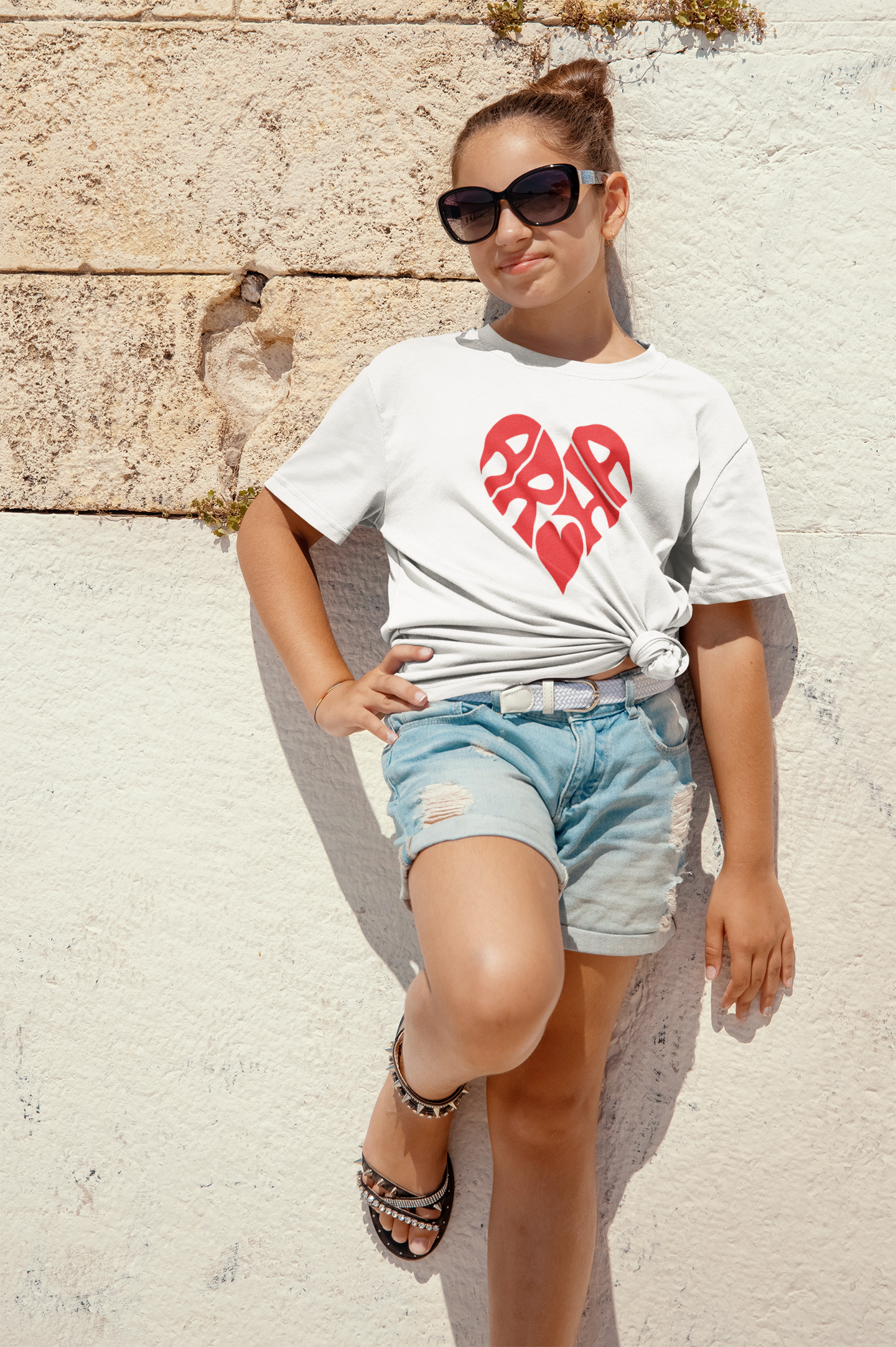 Aroha Heart - Red - Kids Tee