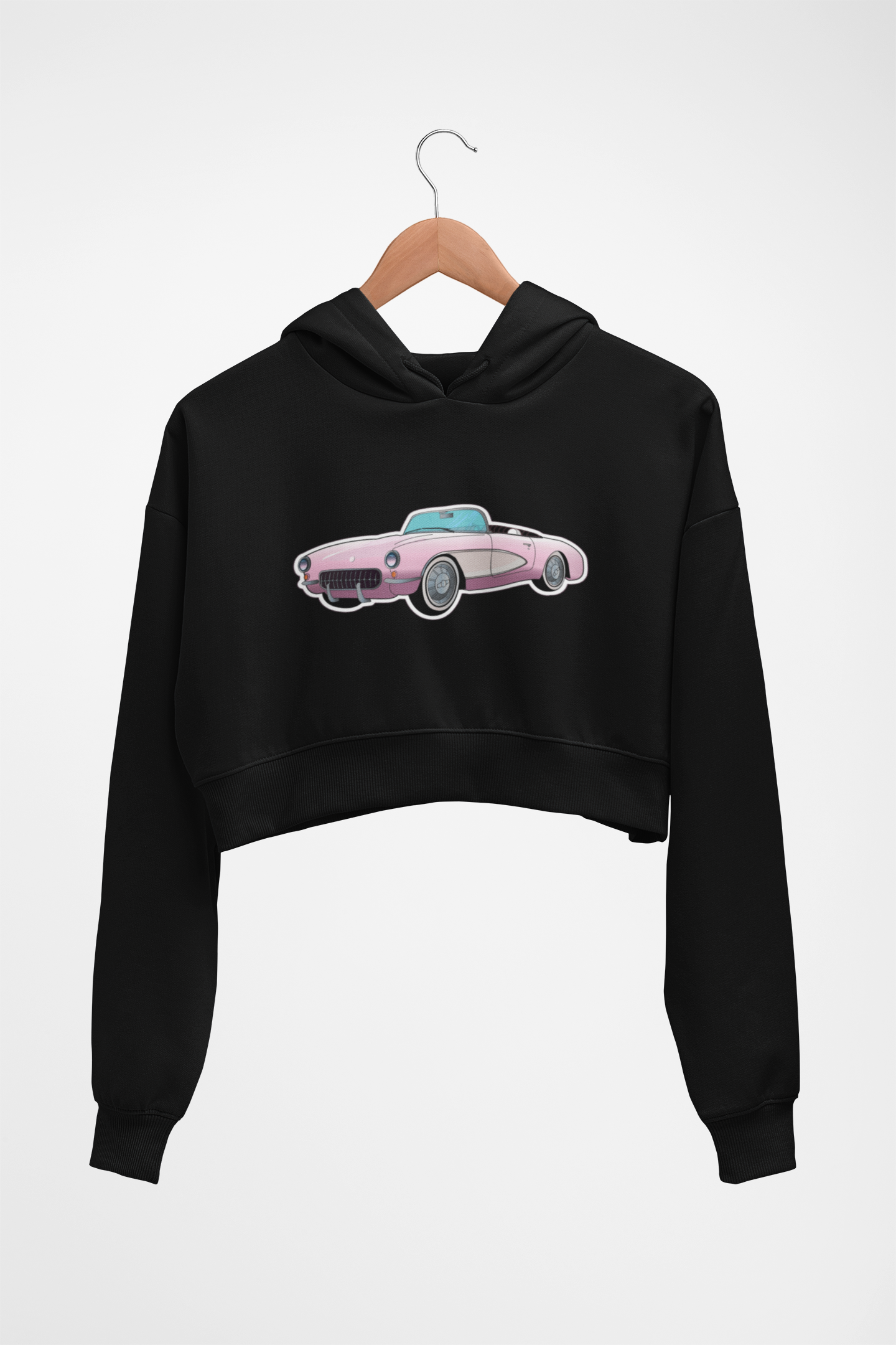 Pink Corvette -   Crop Sweat/Hoodie
