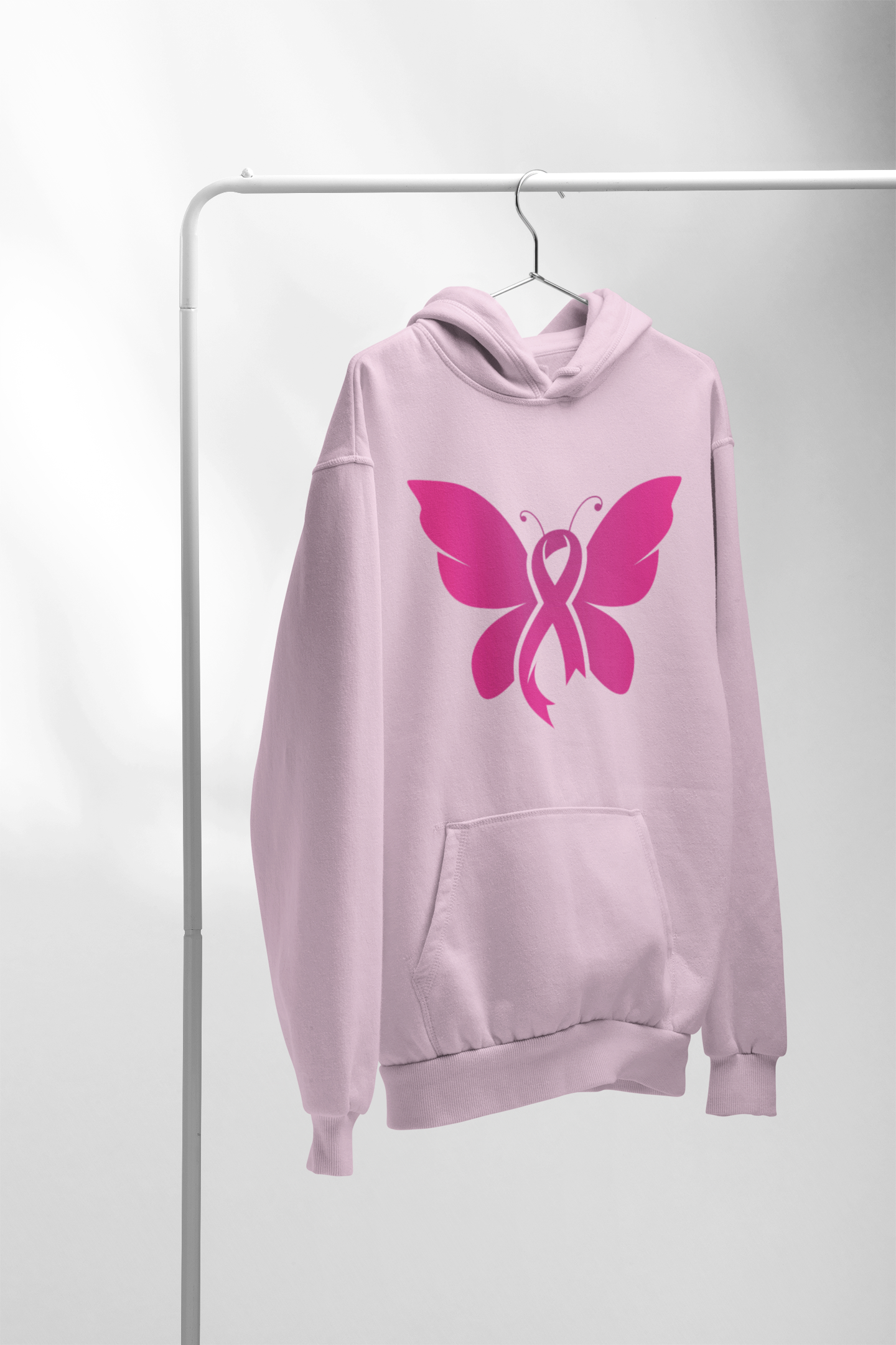 Pink Ribbon Butterfly - Hoodie