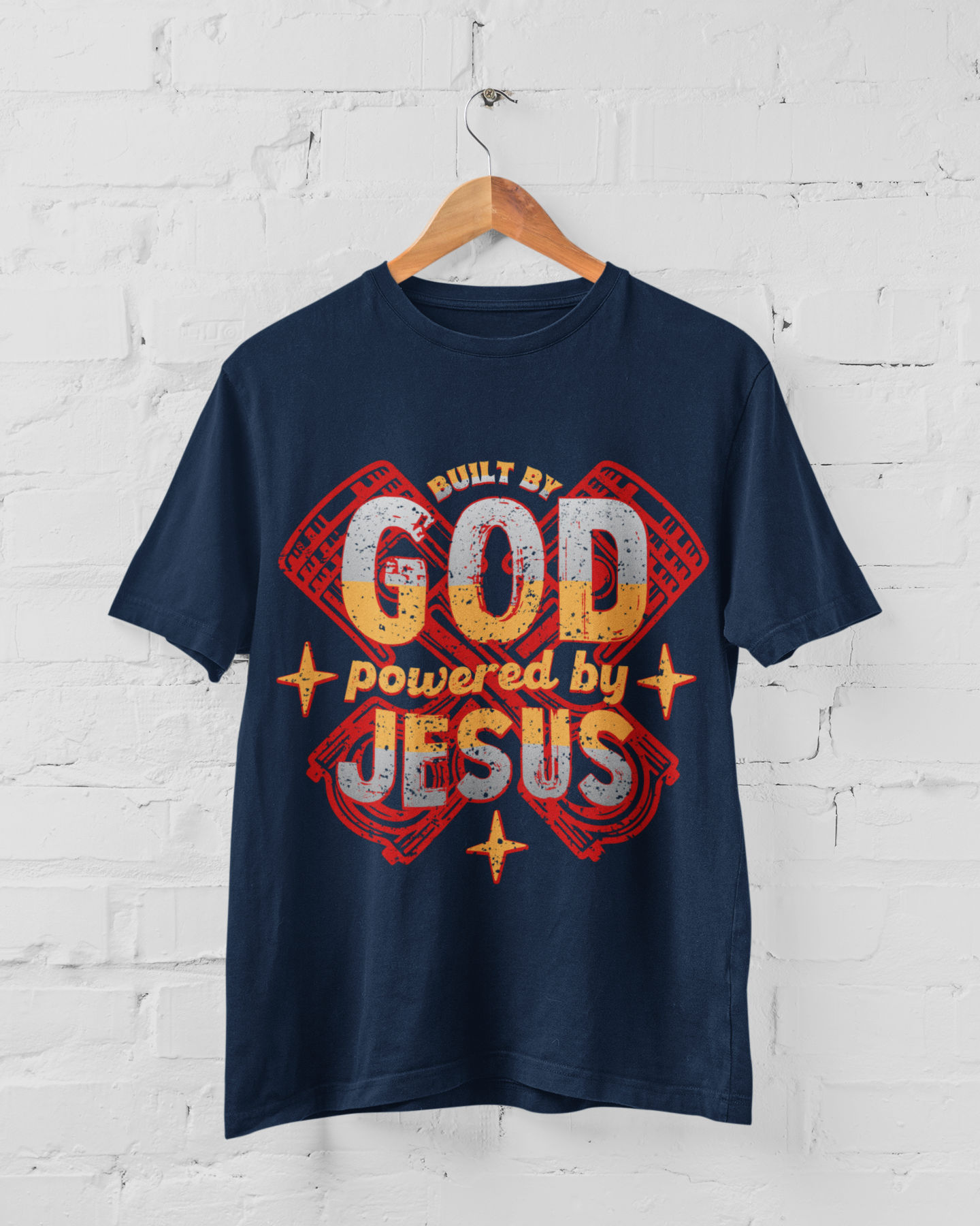 Built By God, Powered By Jesus - Adult Tee