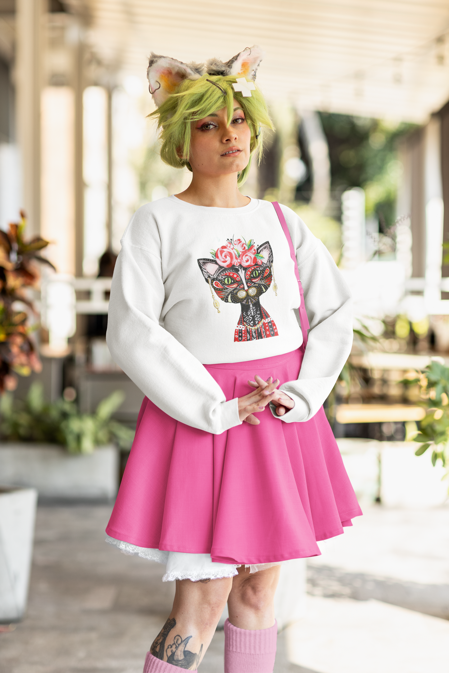 Frida K - Gato Estilo - Adult Crewneck