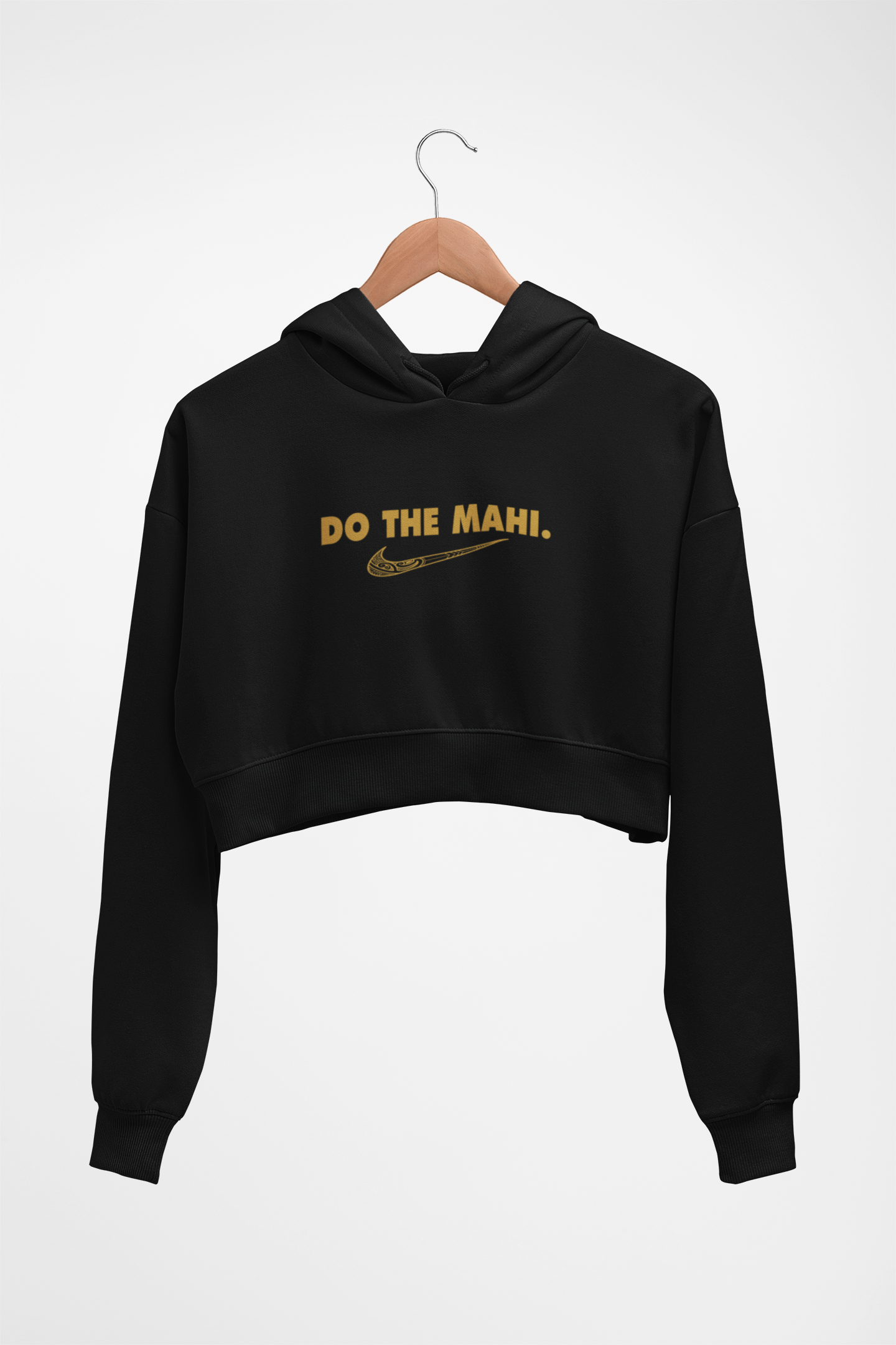 Do The Mahi ✔ Kaki - large text - Cropped Hoodie