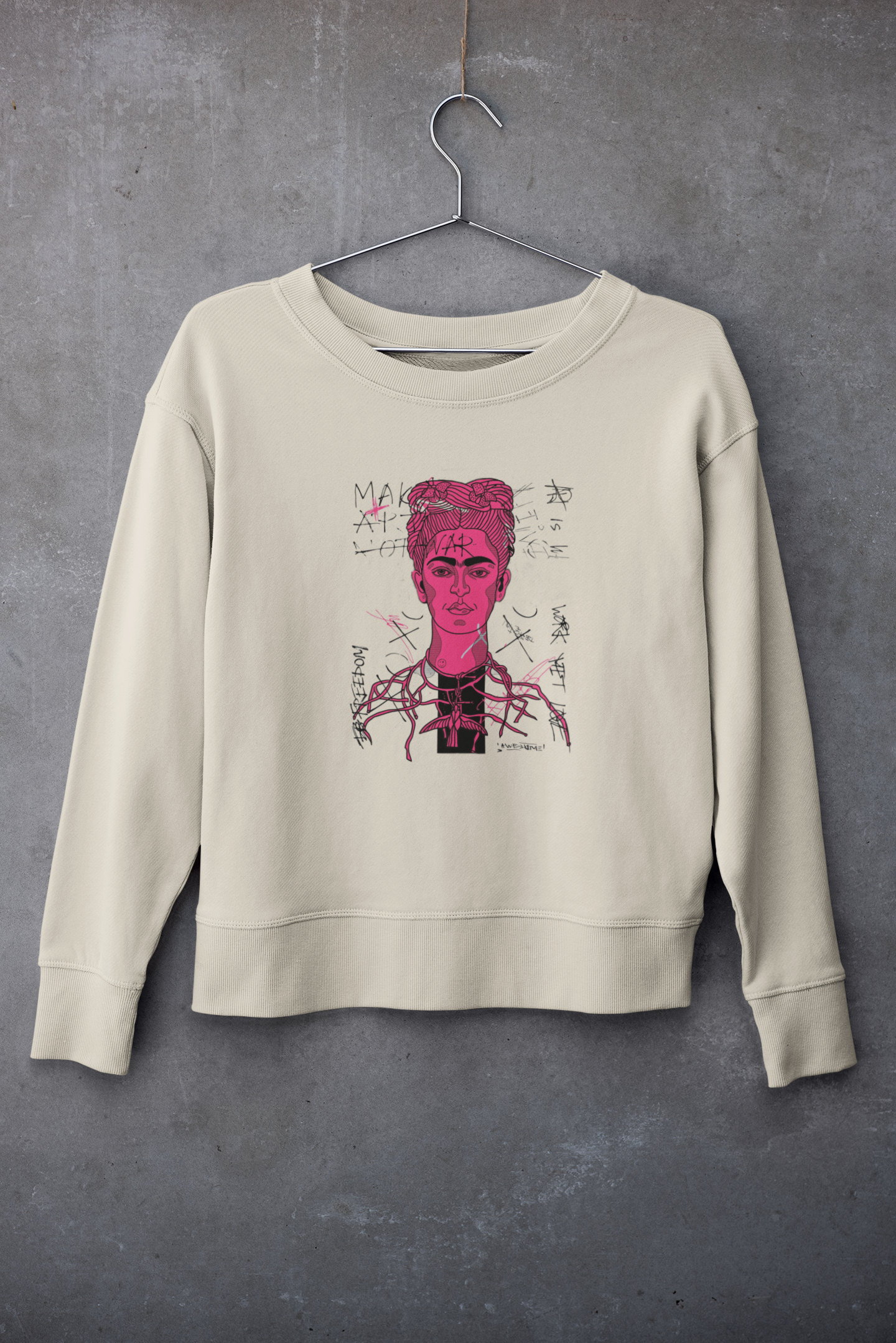 Frida K - Graffiti - Adult Crewneck