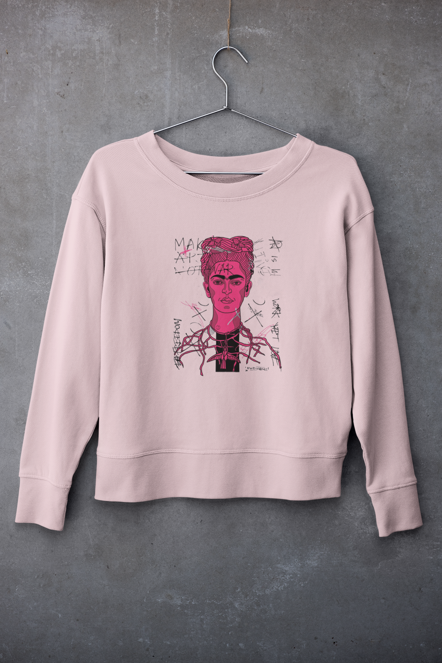 Frida K - Graffiti - Adult Crewneck