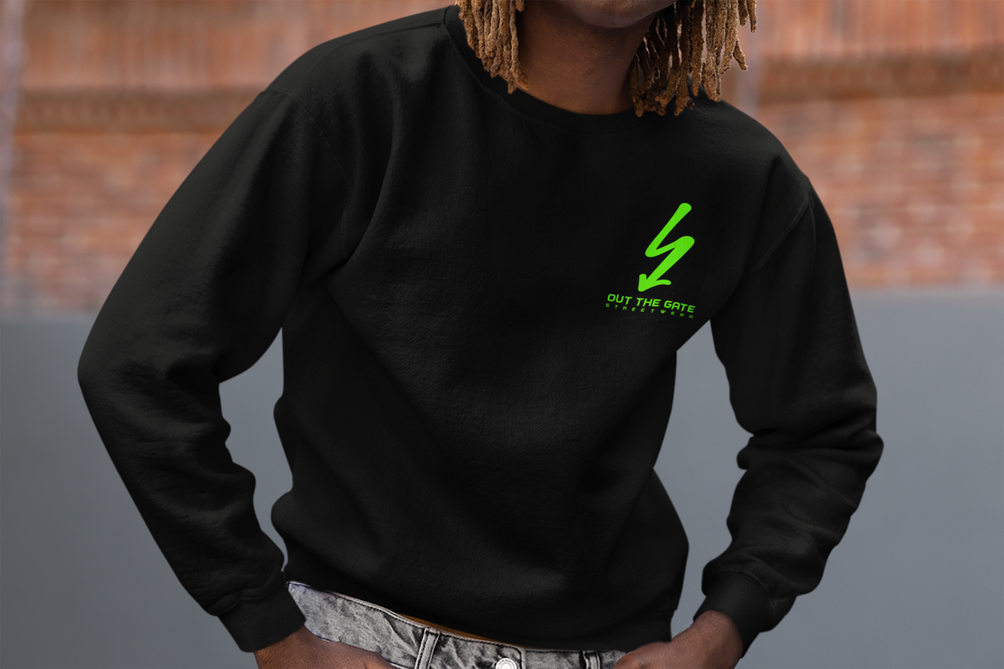 OTG STREETWEAR - GREEN - HEAVY CREWNECK
