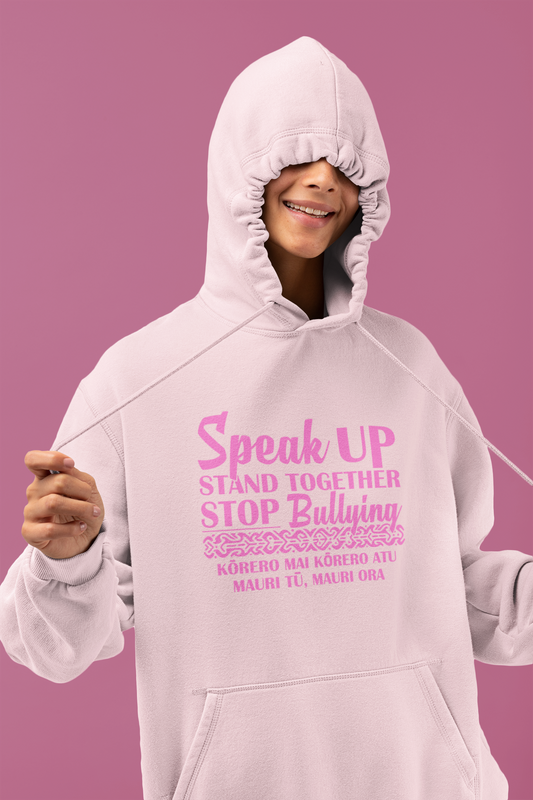 Pink T- Shirt Day - Speak Up, Stand Together, Stop Bullying - Adult Hoodie