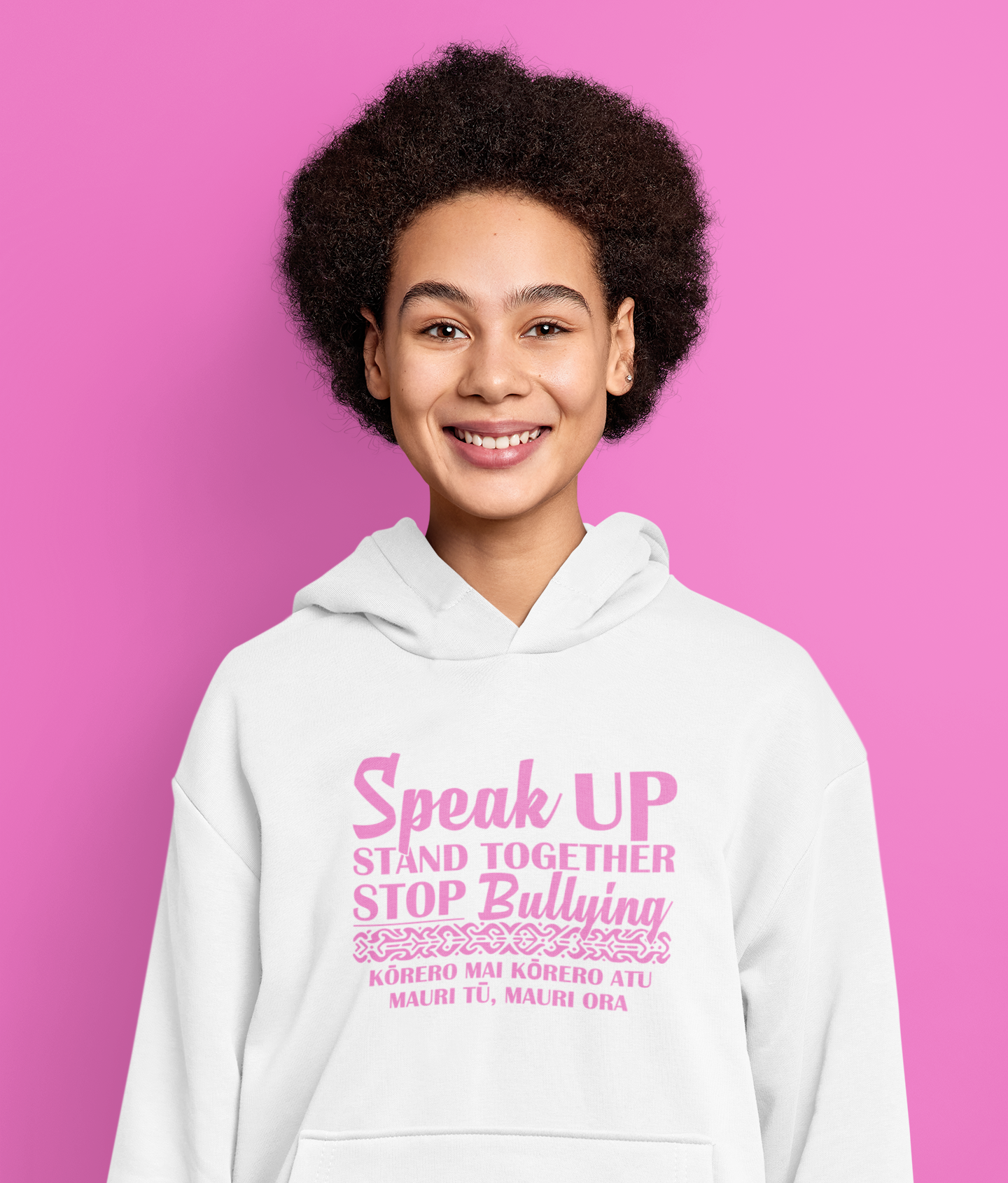 Pink T- Shirt Day - Speak Up, Stand Together, Stop Bullying - Adult Hoodie