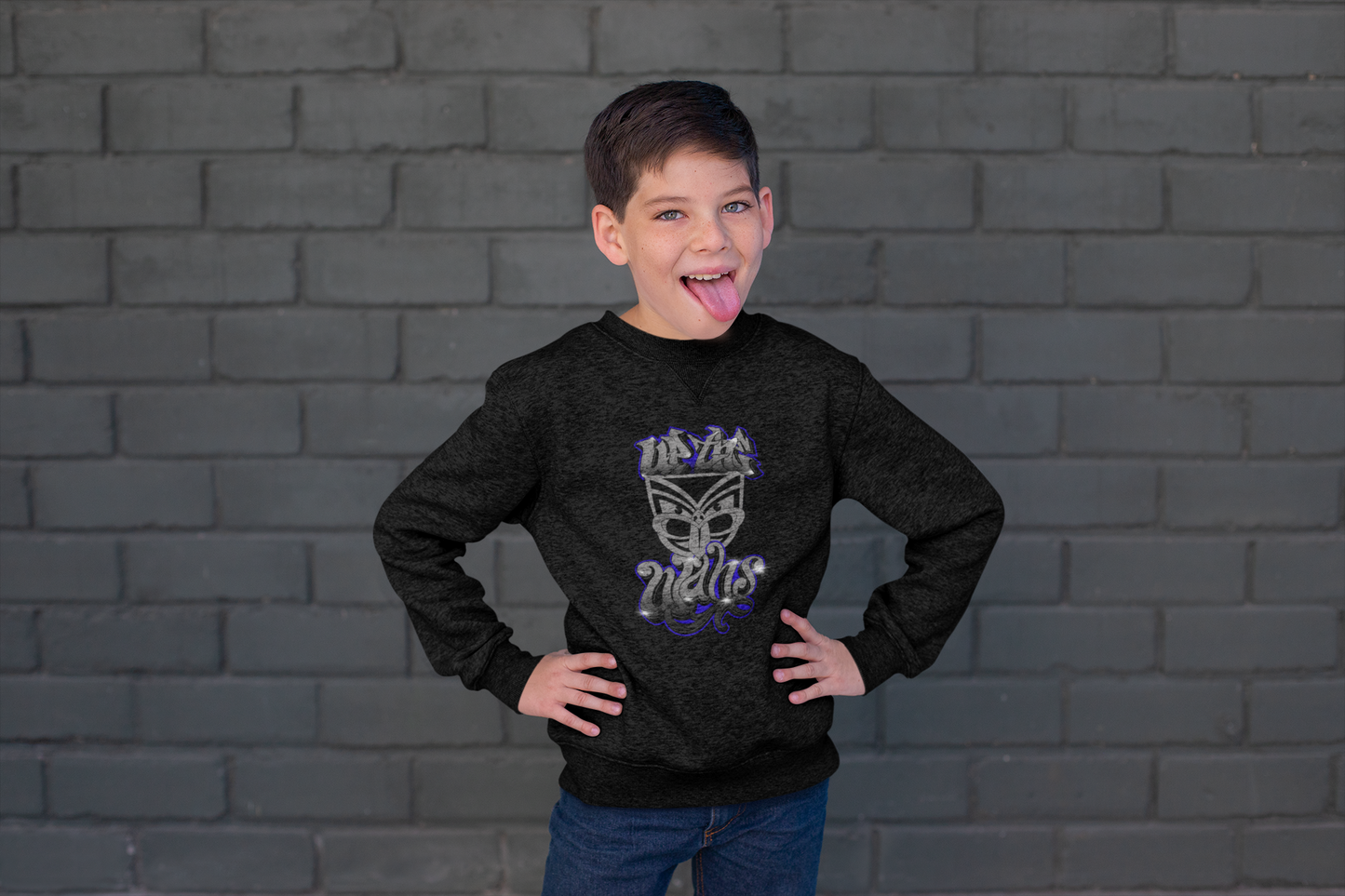 * LIMITED EDITION * UP THE WAHS GRAFFITI MERCH. - Kids Crewneck