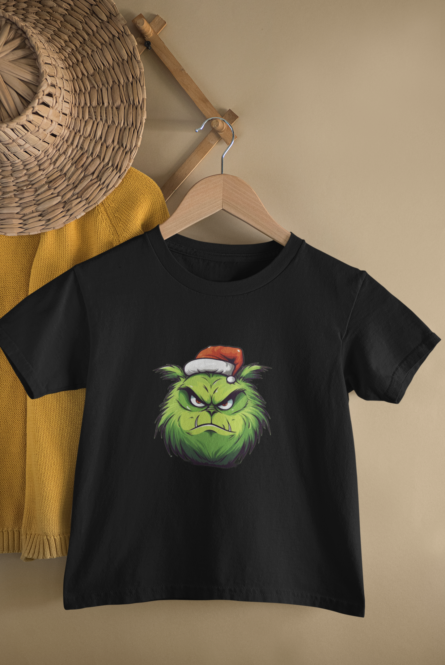 Grinch Xmas Face- Kids Tee