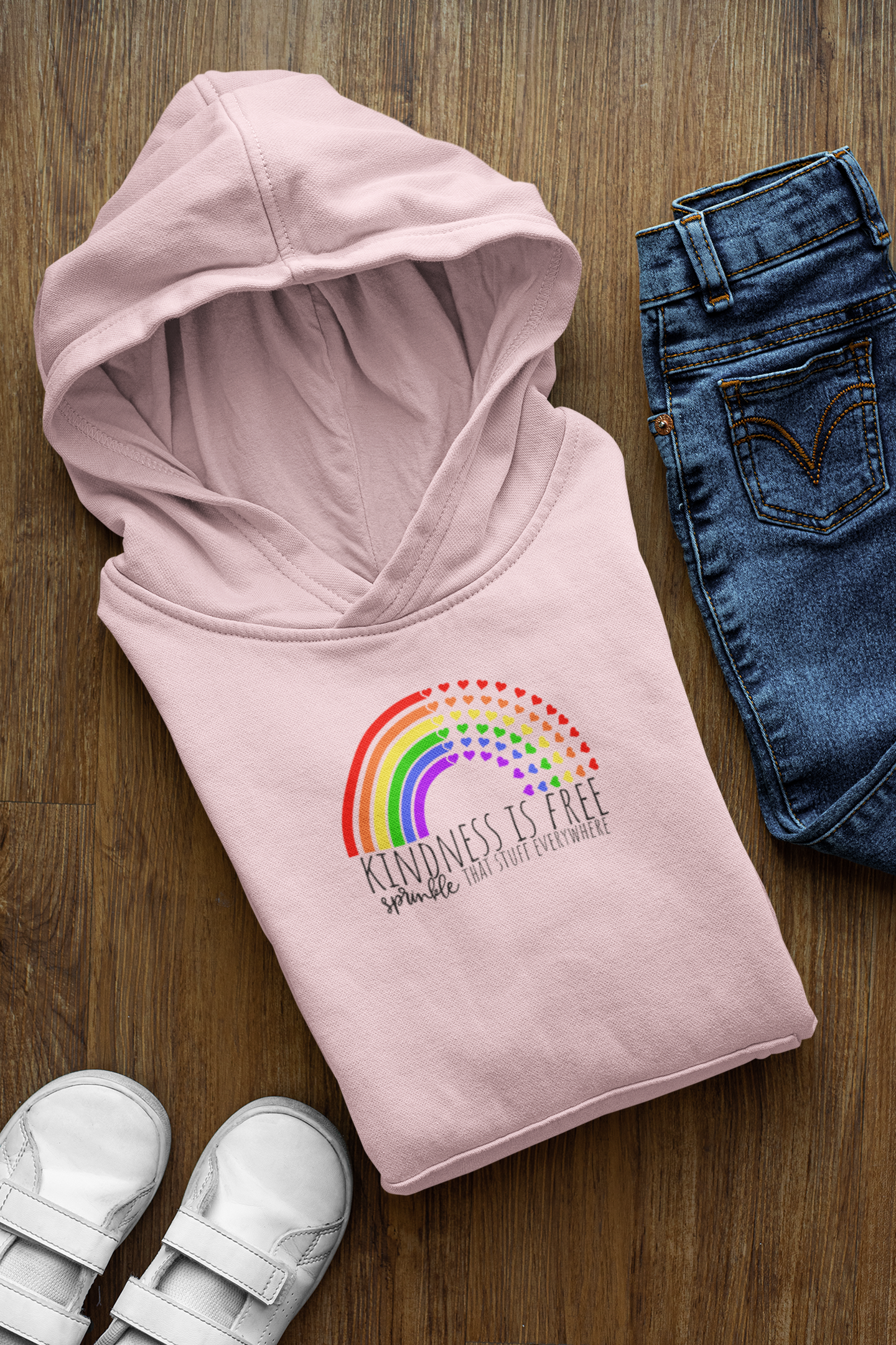 Pink T-Shirt Day - Kindness Is Free - Kids Hoodie