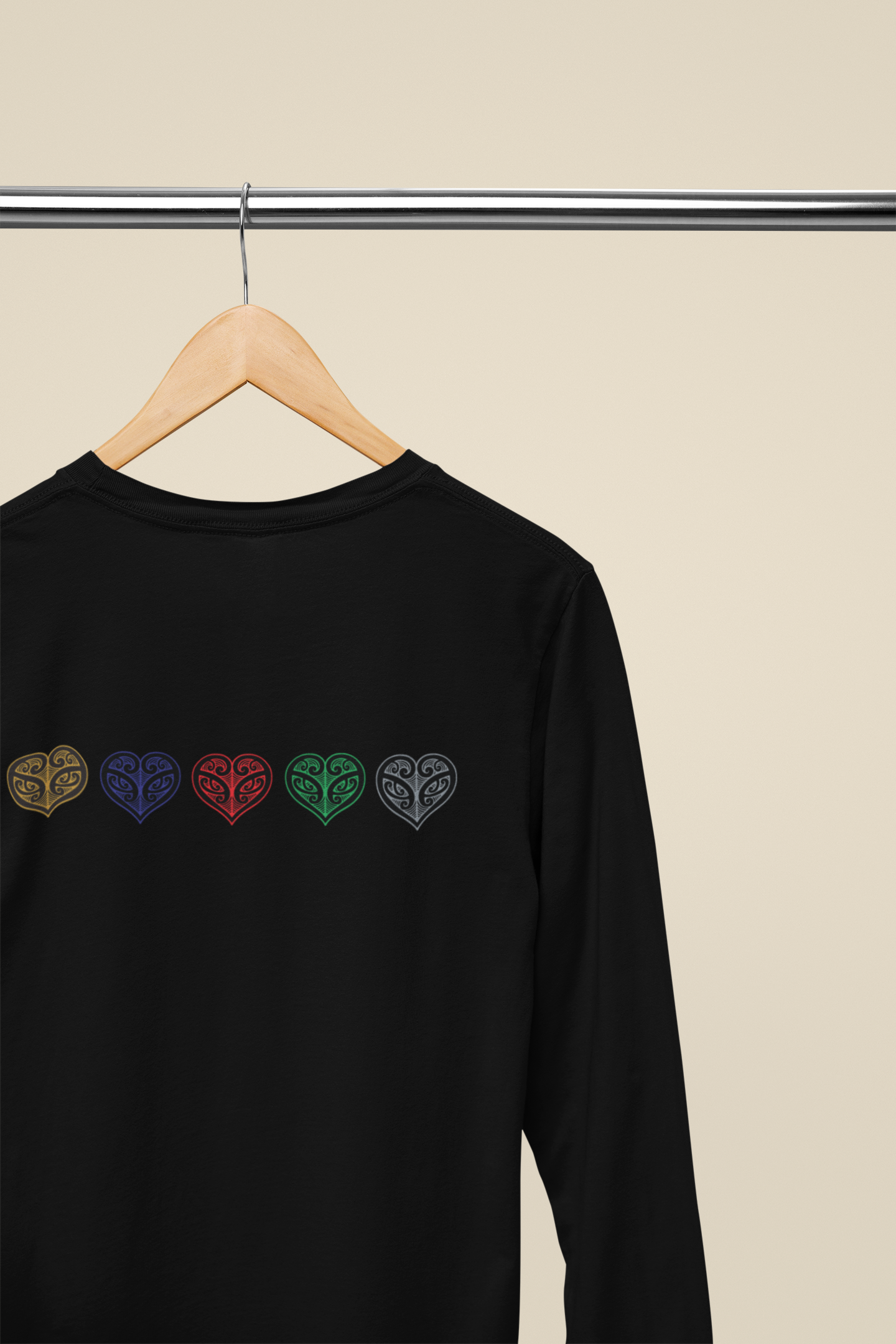 UNIQUE KIWI COLLECT - KORU HEARTS - Long Sleeve Tee