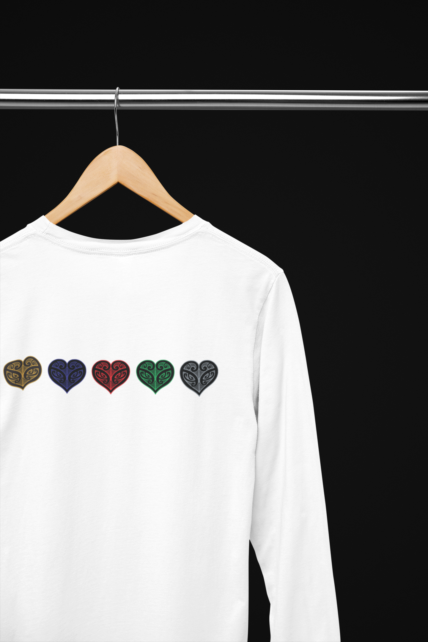 UNIQUE KIWI COLLECT - KORU HEARTS - Long Sleeve Tee