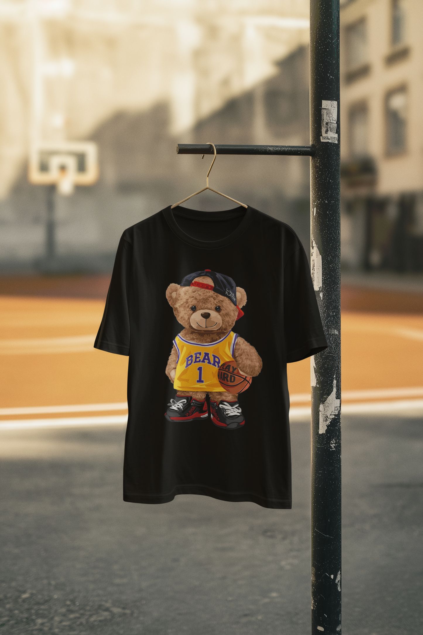 LA LAKER BEAR - ADULT TEE