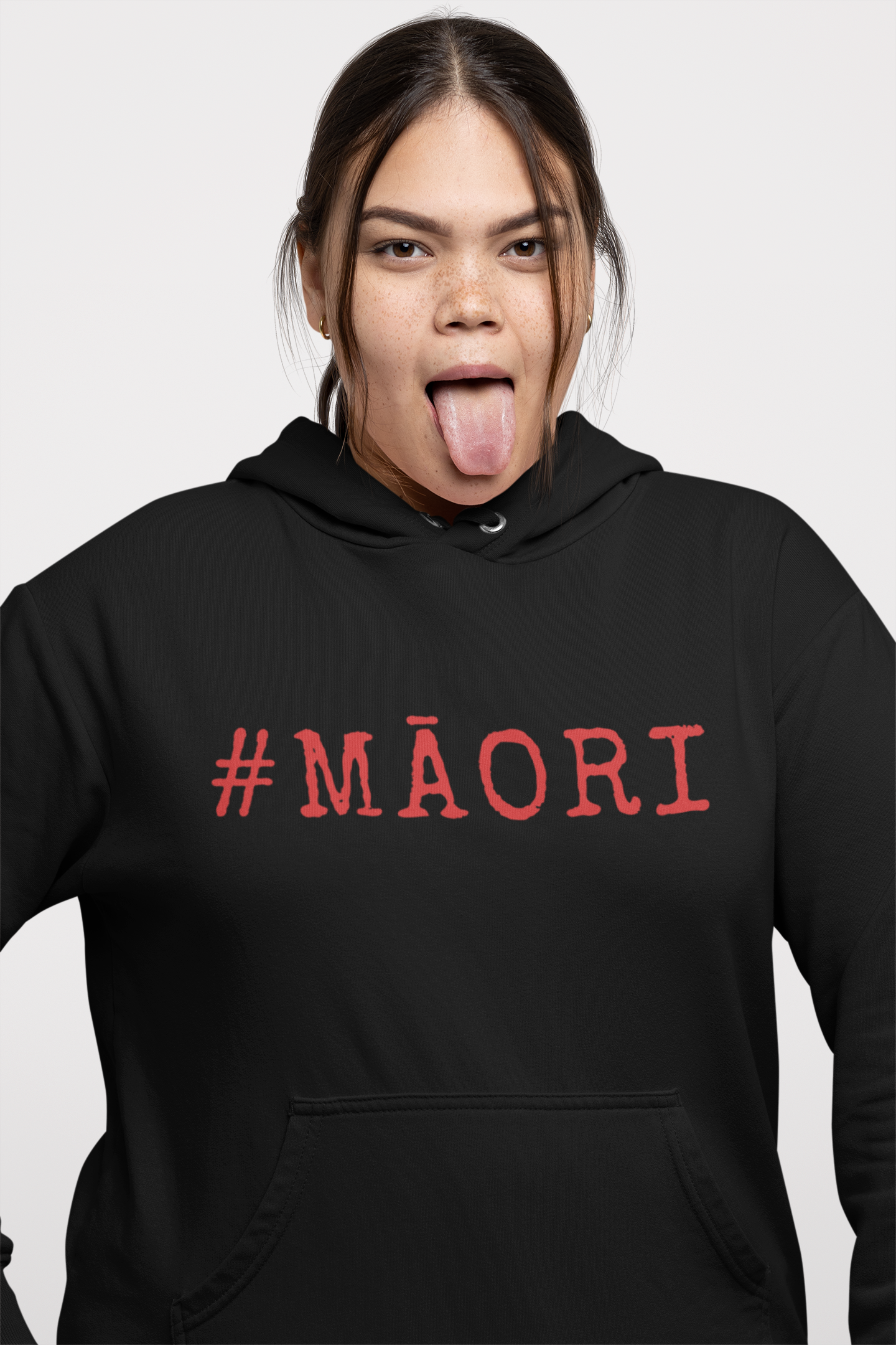 #MĀORI -(front text) ADULT HOODIE