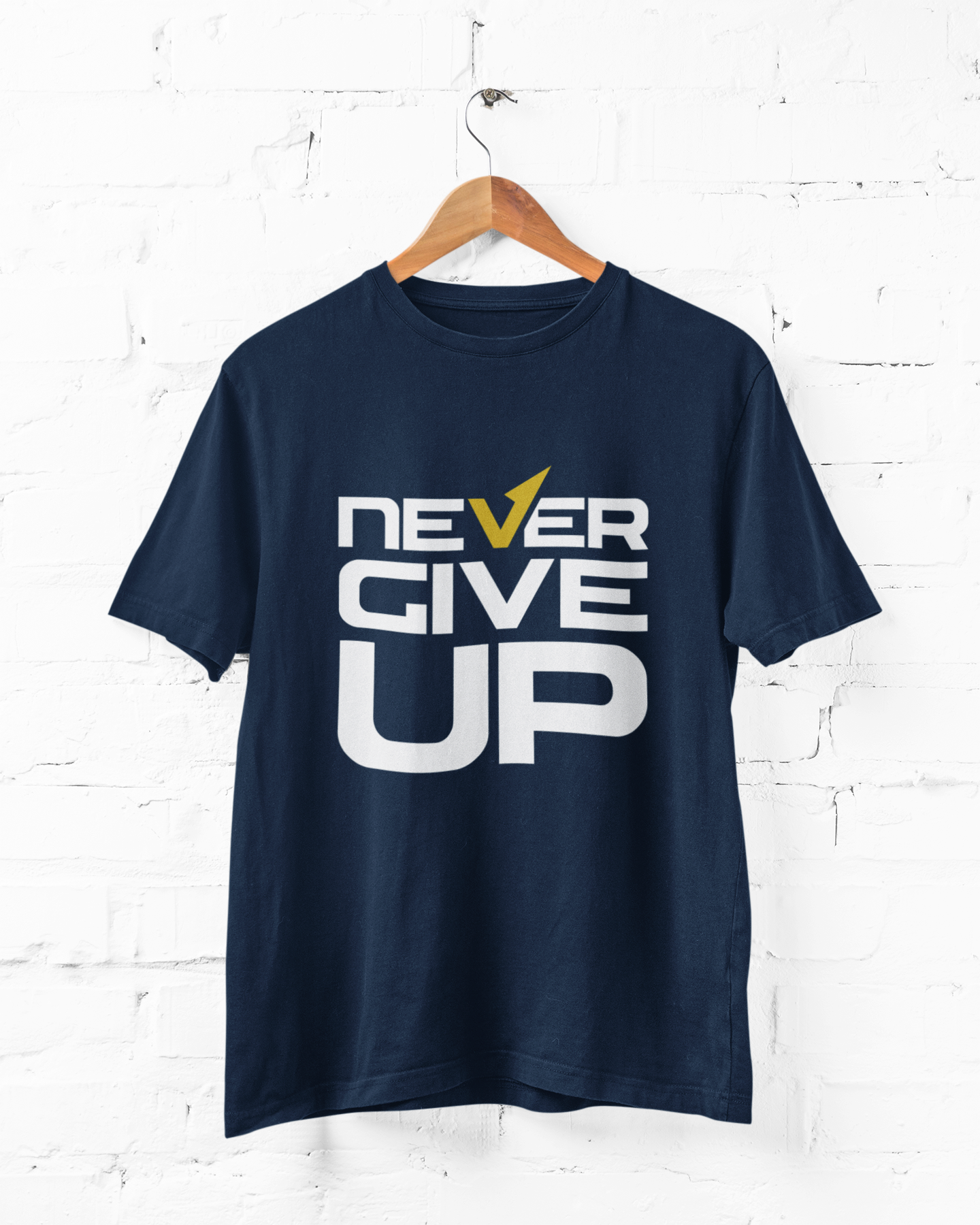 NEVER GIVE UP ✔️ - ADULT TEE