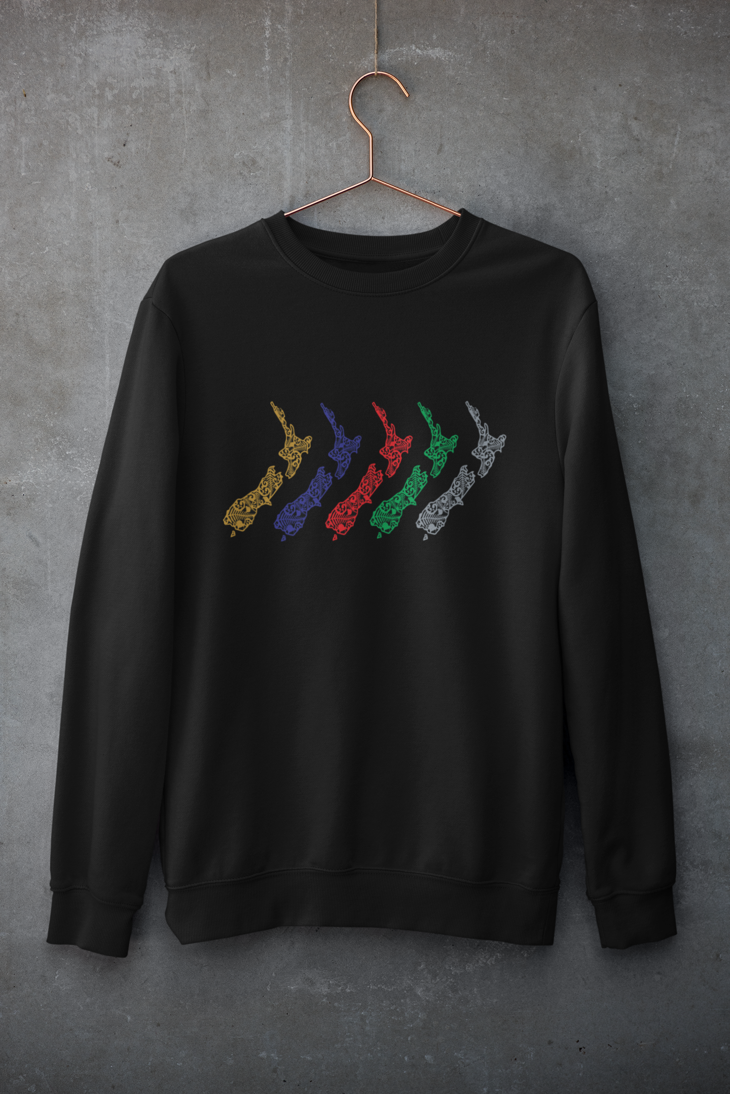 UNIQUE KIWI COLLECT - NEW ZEALAND MAP Sweatshirt
