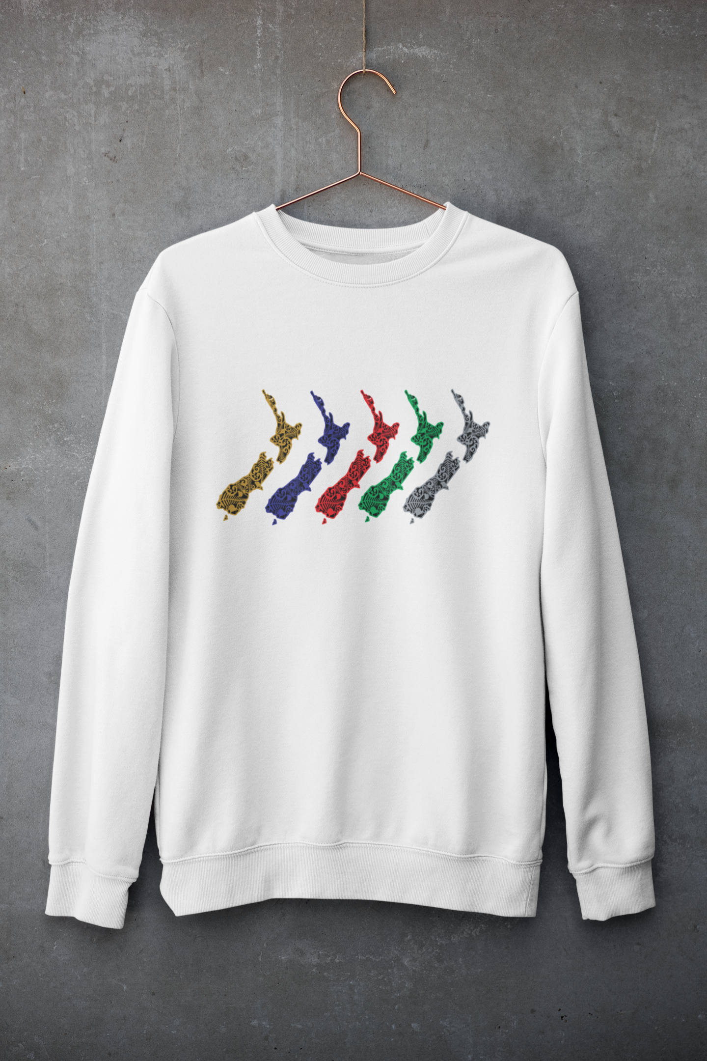 UNIQUE KIWI COLLECT - NEW ZEALAND MAP Sweatshirt