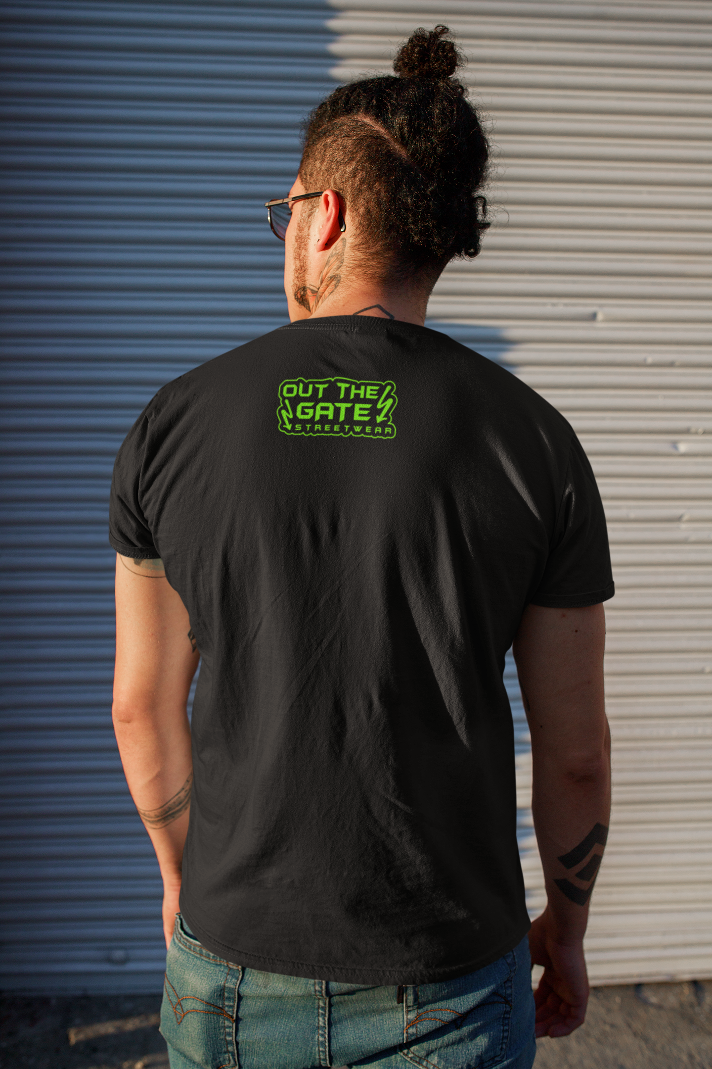 OTG STREETWEAR - GREEN - ADULT BLACK TEE