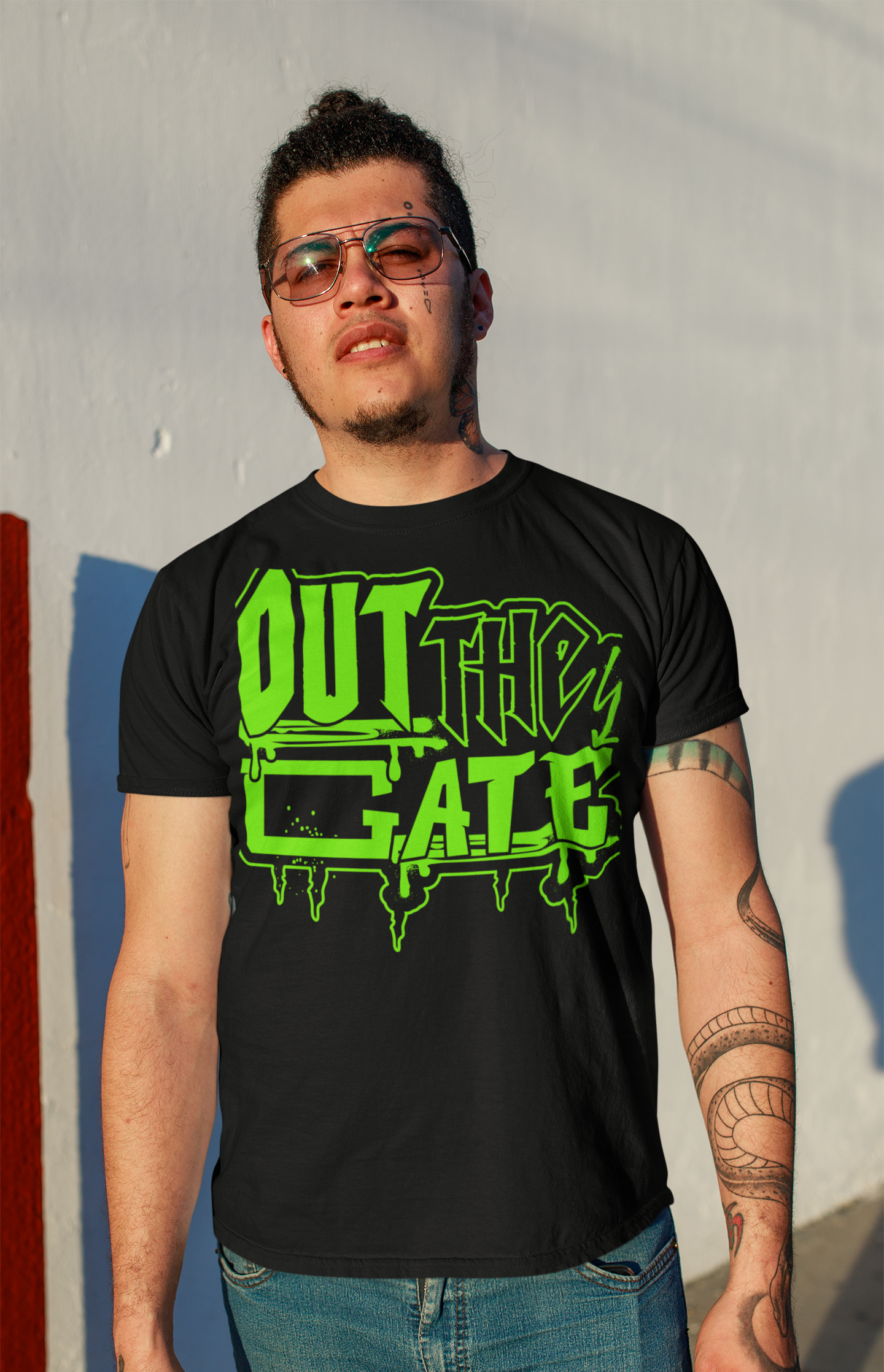 OTG STREETWEAR - GREEN - ADULT BLACK TEE