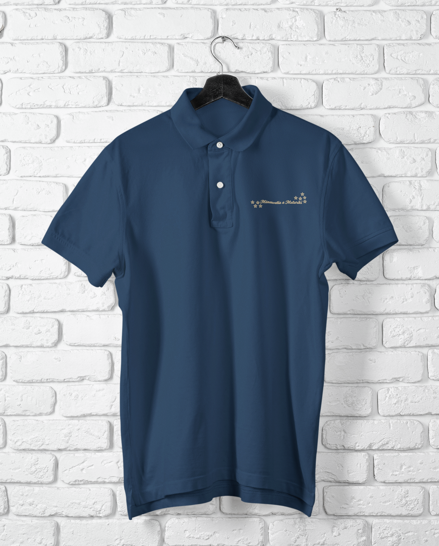Manawatia a Matariki (gold text) - Polo Shirt