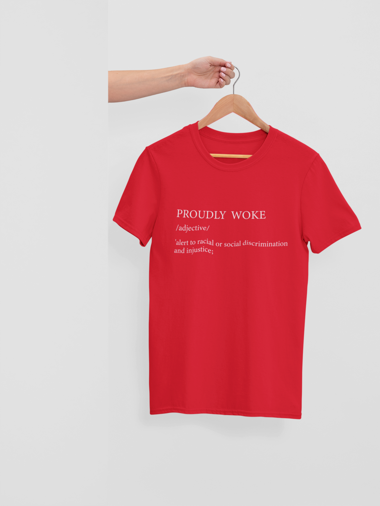PROUDLY WOKE BY DEFINITION - ADULT TEE