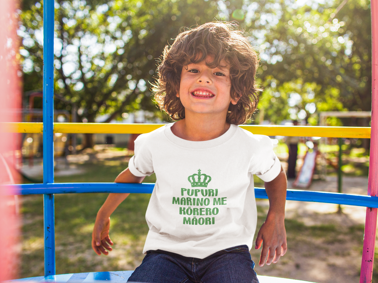 Pupuri Marino Me Kōrero Māori (Keep Calm & Speak Maori) - Childrens Tee