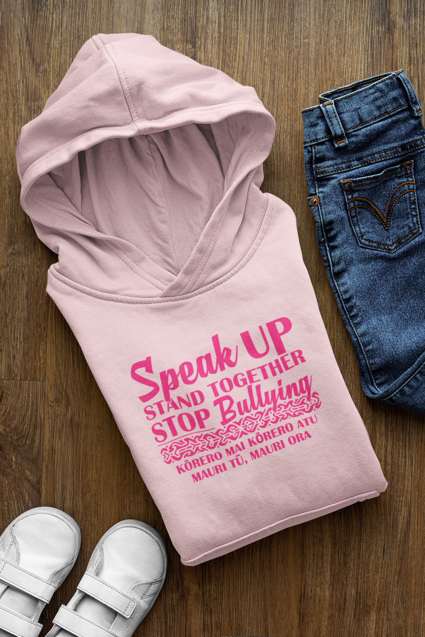 Pink T-Shirt Day - Speak Up, Stand Together, Stop Bullying - Kids Hoodie