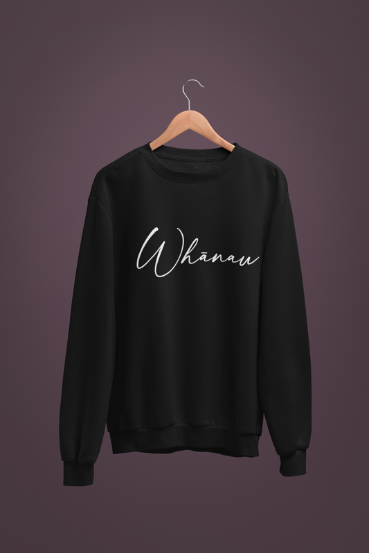 Whanaū Script - Adult Crewneck