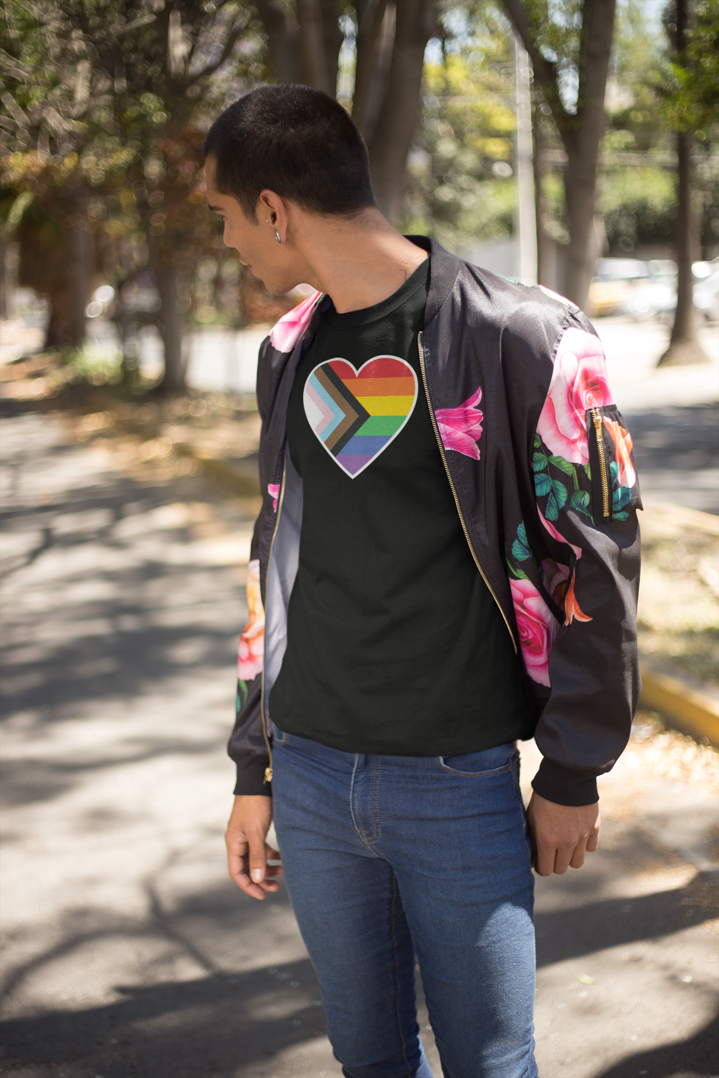 PRIDE FLAG HEART - Hoodie/Sweatshirt