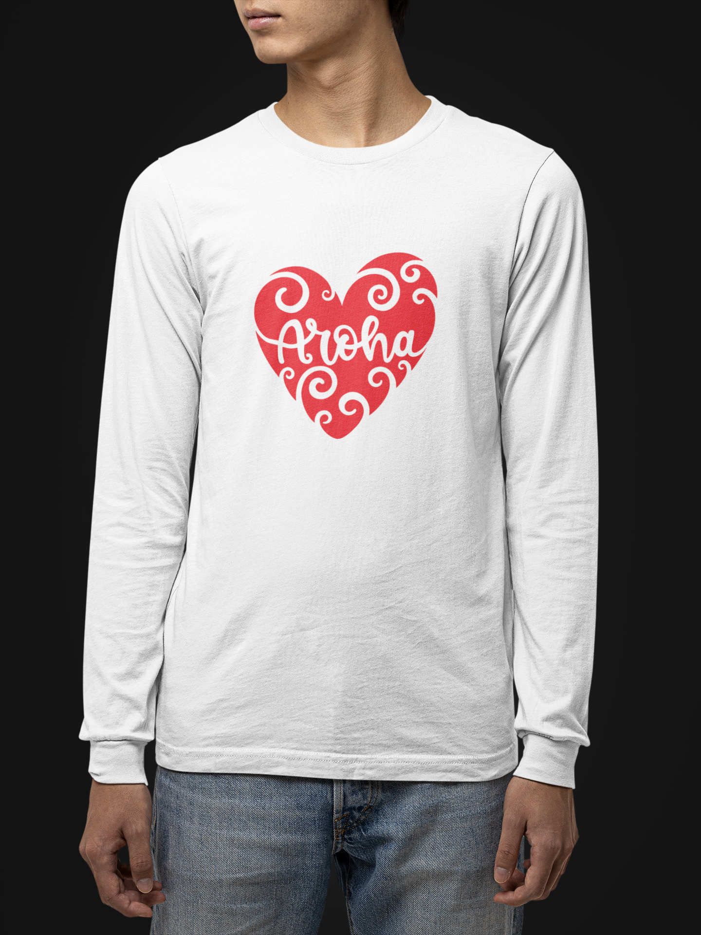 AROHA Whero Heart - Long Sleeve