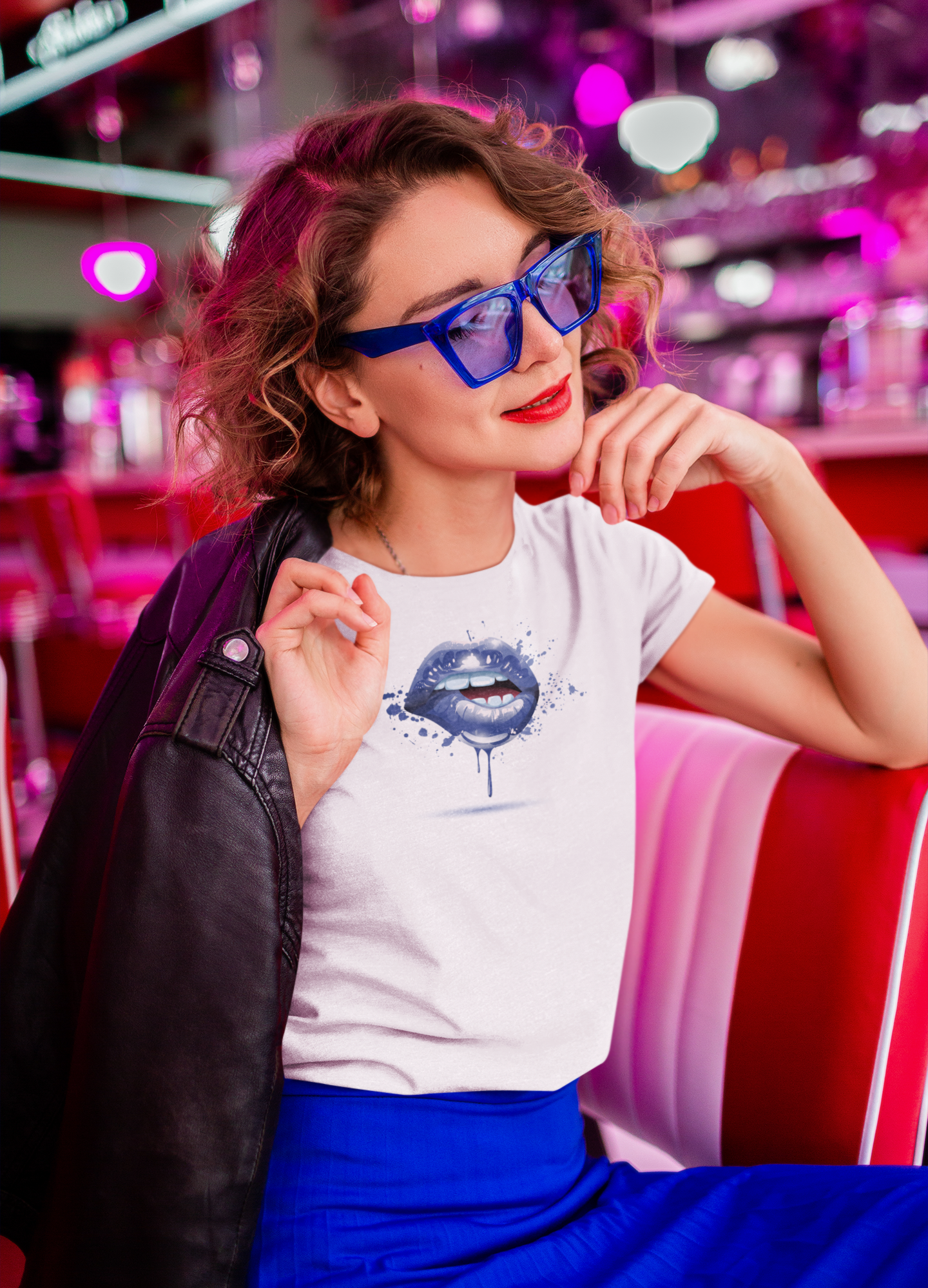 BITE ME - BLUE LIPS TEE