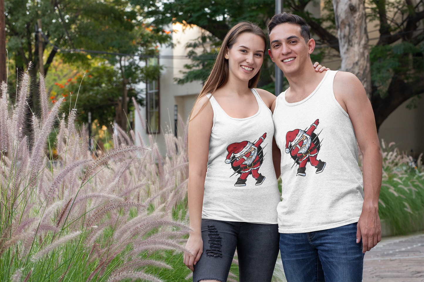 Dabbing Santa (Black) - TANK/SINGLET