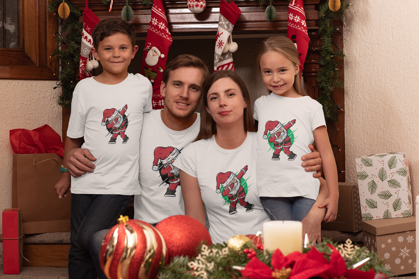 Dabbing Santa (Black) - Childrens Tee