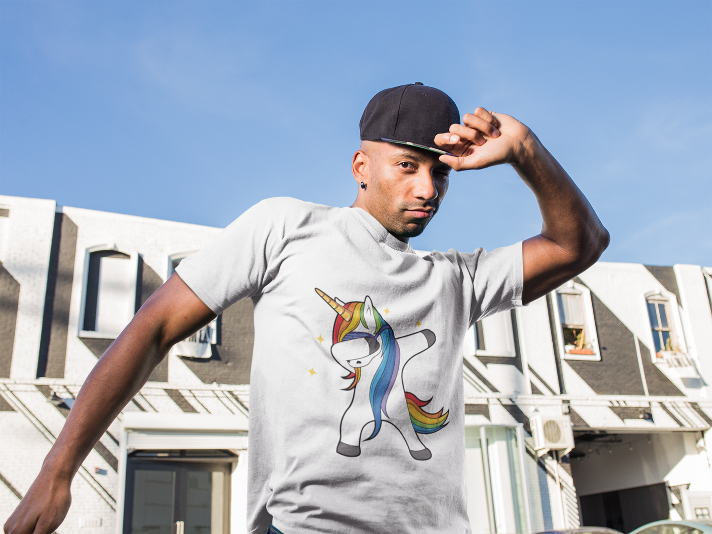 Dabbing Unicorn - Tee (black/white/navy blue/red)
