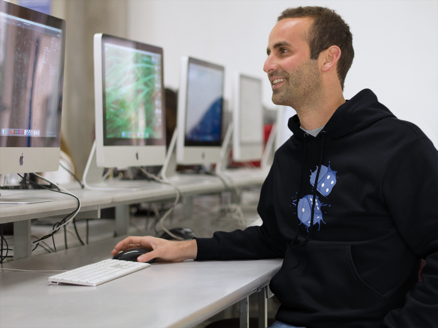 Dice Splash - Blue - Hoodie/Sweat.