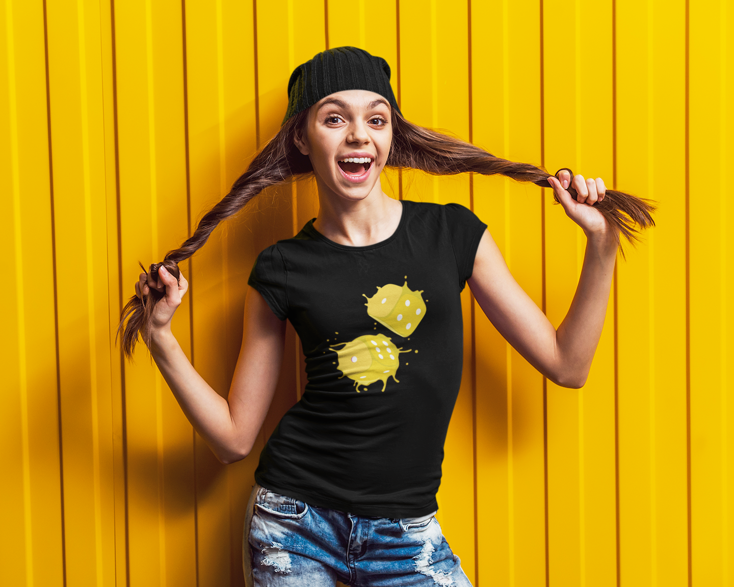 Dice Splash - Yellow